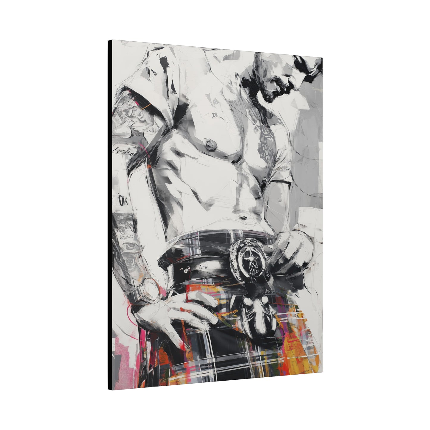Gallery Wrapped Canvas, Kilts and Carnage Art Canvas, Erotic Pinup Art Canvas – Callum