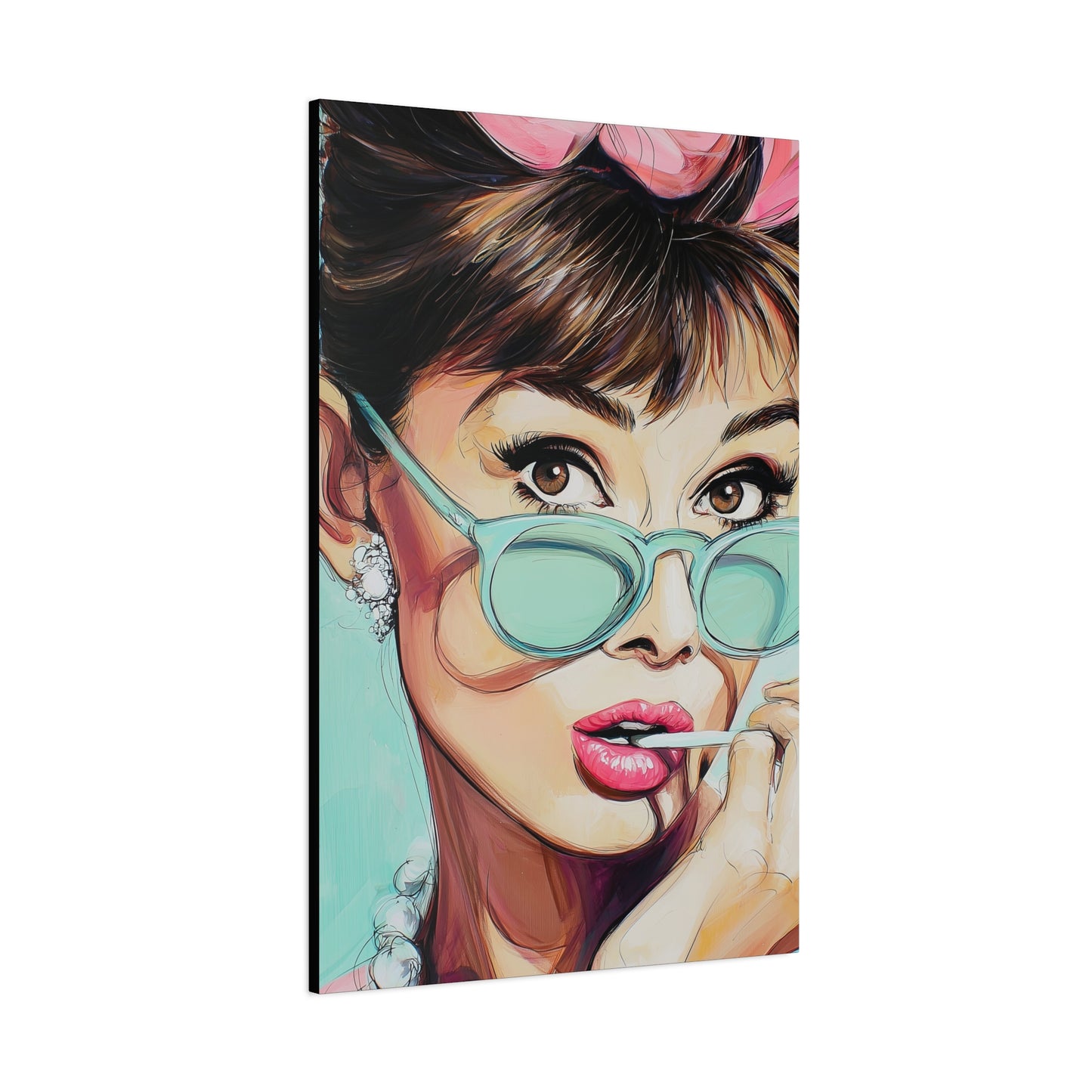 Gallery Wrapped Canvas, The Diva Project Art Canvas, Pinup Art Canvas – Audrey Hepburn - ELEVEN