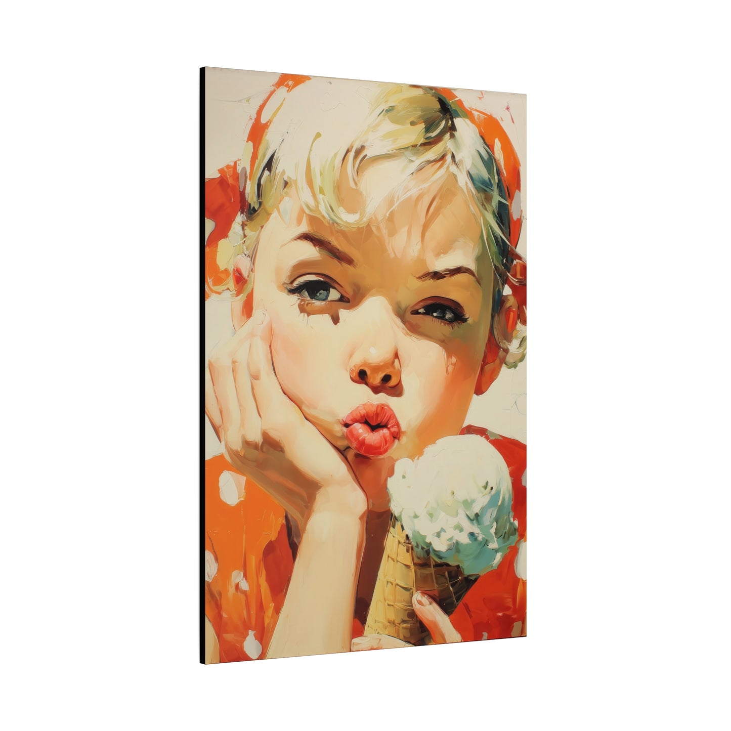 Gallery Wrapped Canvas, Sweet Summer Nostalgia, Sugar and Spice Art Canvas, Ice Cream Dreams Art – June