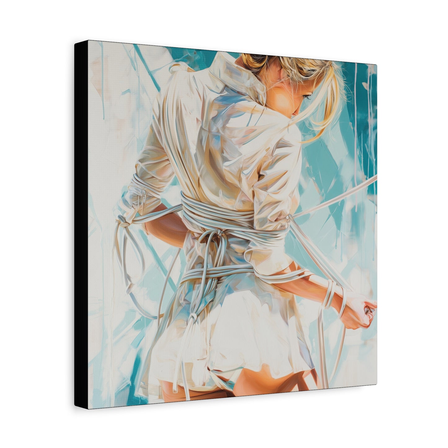 Gallery Wrapped Canvas, Ropes and Reverence Art Canvas, Erotic Shibari Art Canvas – Hannah's Sister