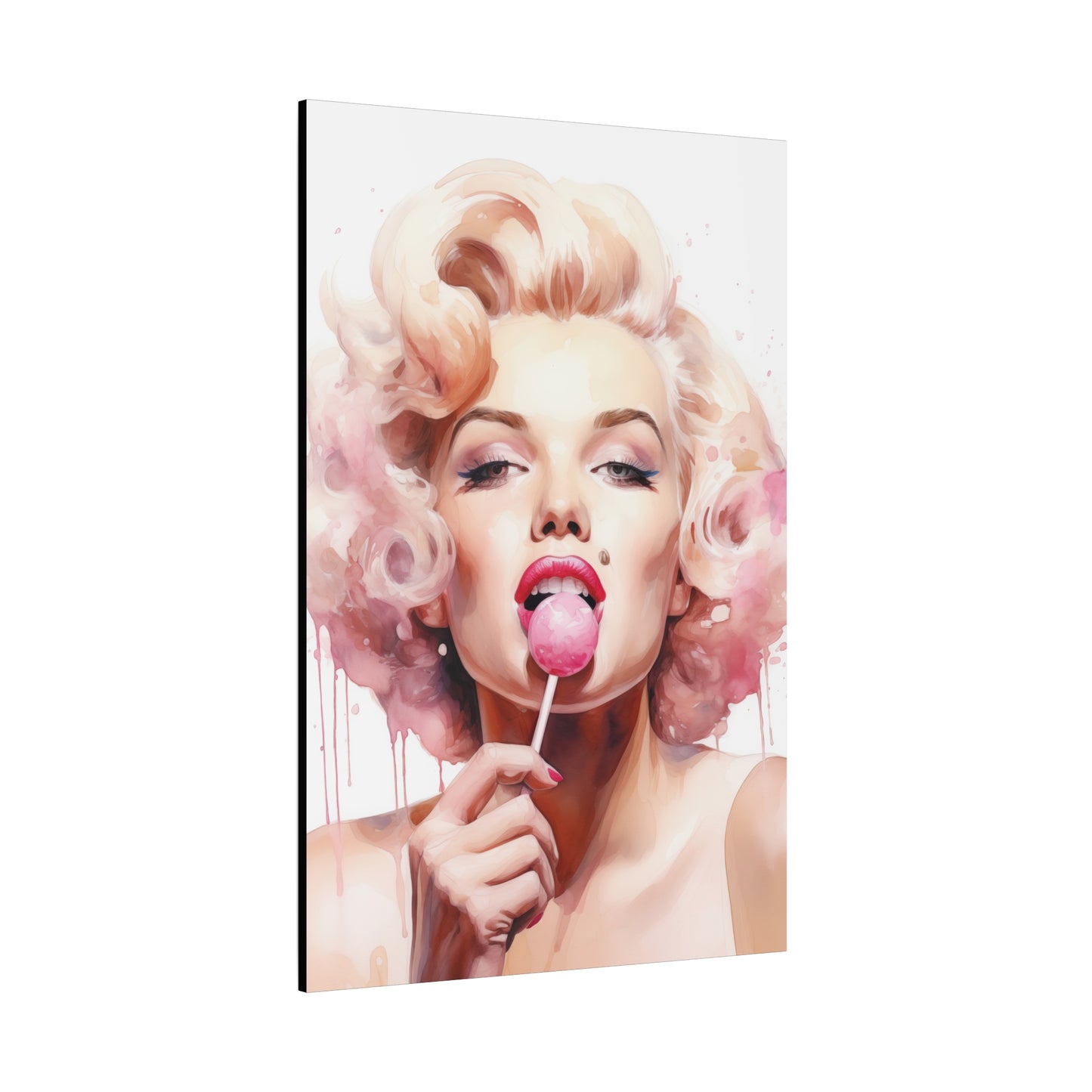 Canvas Wall Art, Gallery Wrapped Pop Art, Celebrity Wall Art – Marilyn Monroe - Lollipop