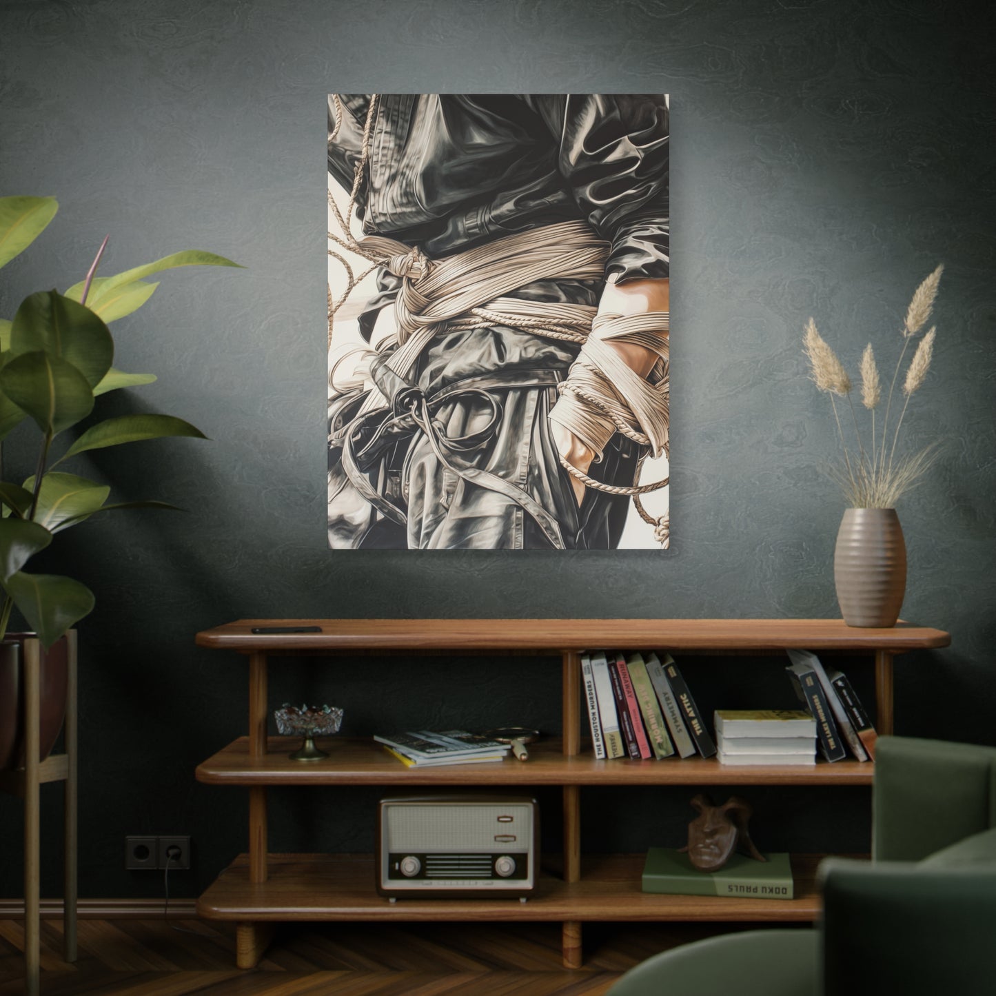 Gallery Wrapped Canvas, Ropes and Reverence Art Canvas, Erotic Shibari Art Canvas – Henri