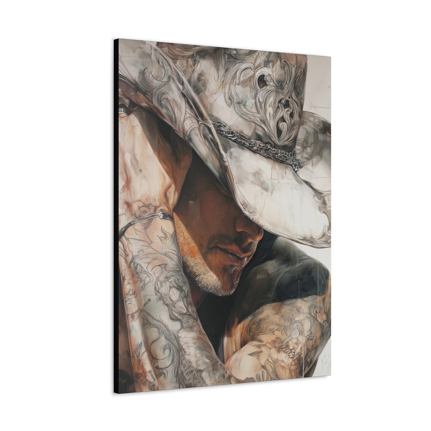 Gallery Wrapped Canvas, Wranglers and Wreckage Art Canvas, Erotic Pinup Art Canvas – Chase