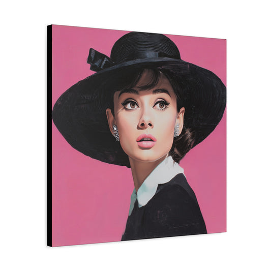 Gallery Wrapped Canvas, The Diva Project Art Canvas, Pinup Art Canvas – Audrey Hepburn - EIGHT