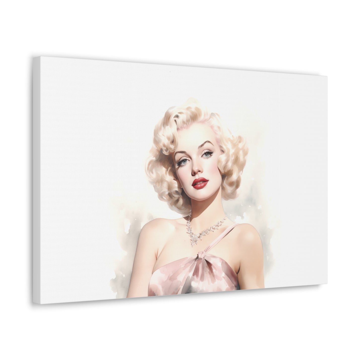 Canvas Wall Art, Gallery Wrapped Pop Art, Celebrity Wall Art – Marilyn Monroe - Pink