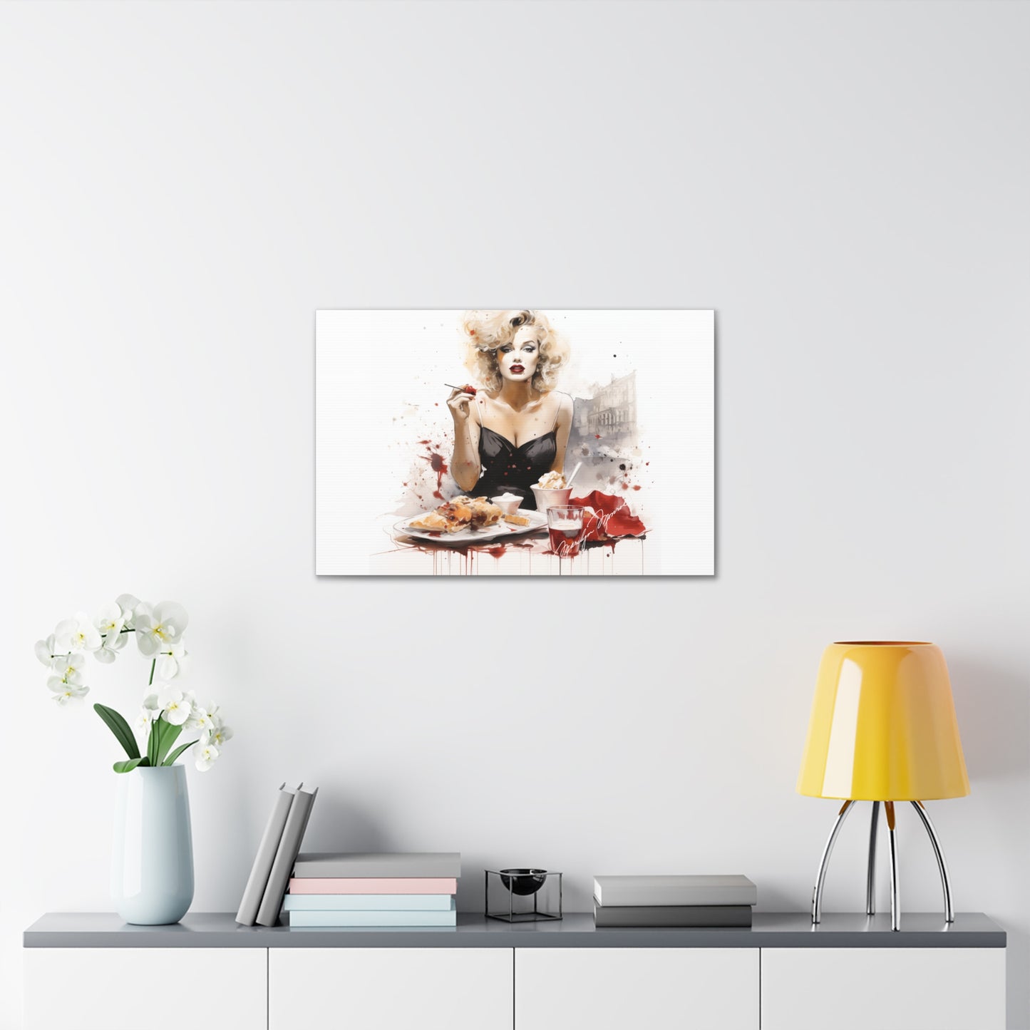 Canvas Wall Art, Gallery Wrapped Pop Art, Celebrity Wall Art – Marilyn Monroe - Cafe