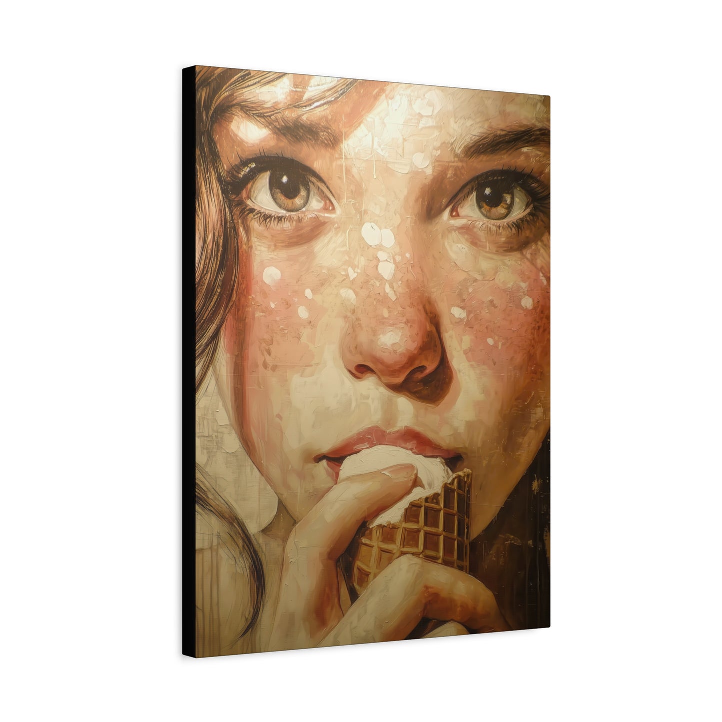 Gallery Wrapped Canvas, Sweet Summer Nostalgia, Sugar and Spice Art Canvas, Ice Cream Dreams Art – Fern