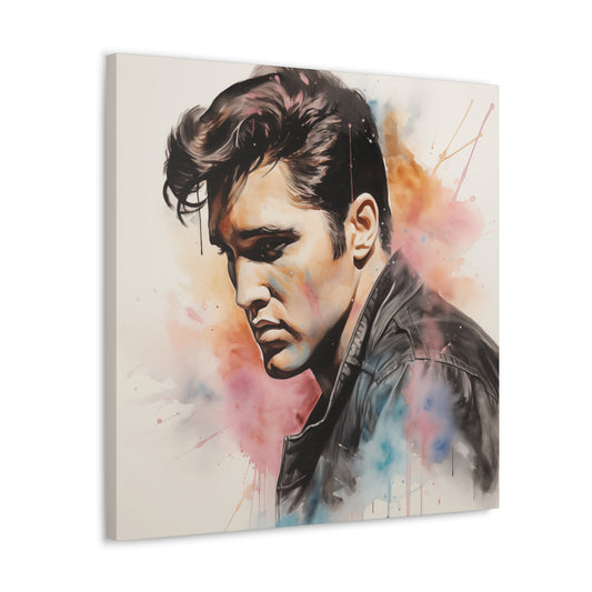 Gallery Wrapped Canvas, Celebrity Inspired, Pop Art Canvas – Elvis