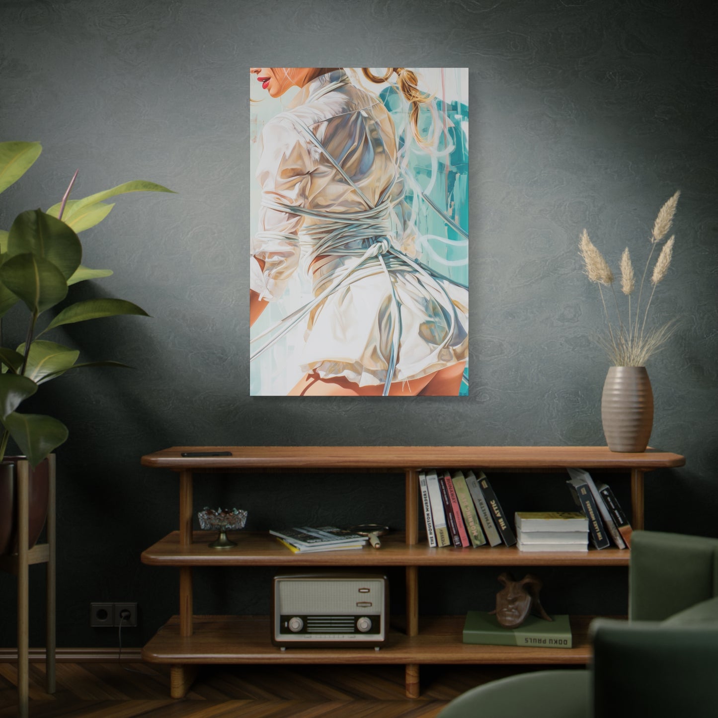 Gallery Wrapped Canvas, Ropes and Reverence Art Canvas, Erotic Shibari Art Canvas – Hannah