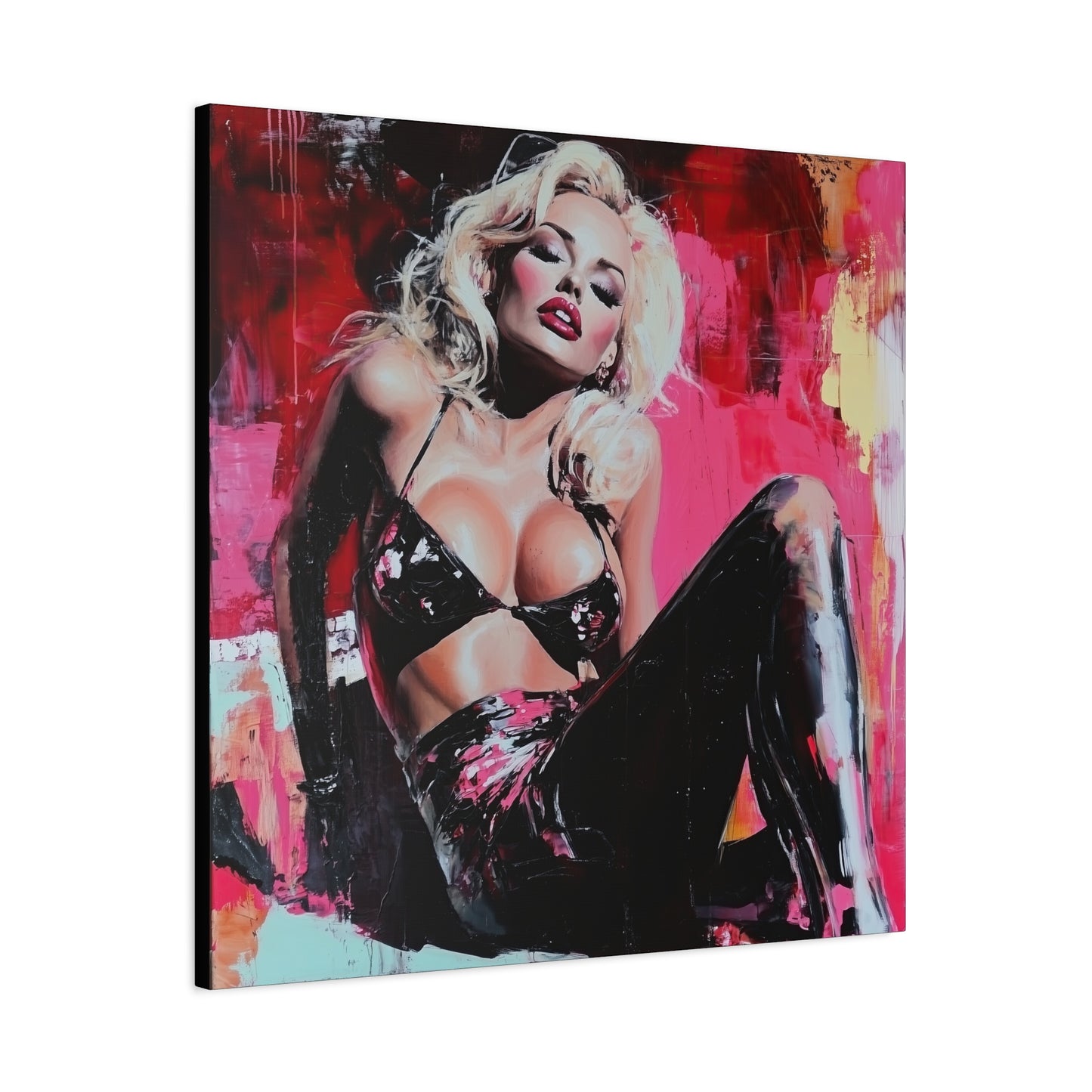 Gallery Wrapped Canvas, Guilt and Grit Adult Art Canvas, Erotic Pinup Art Canvas – Lila