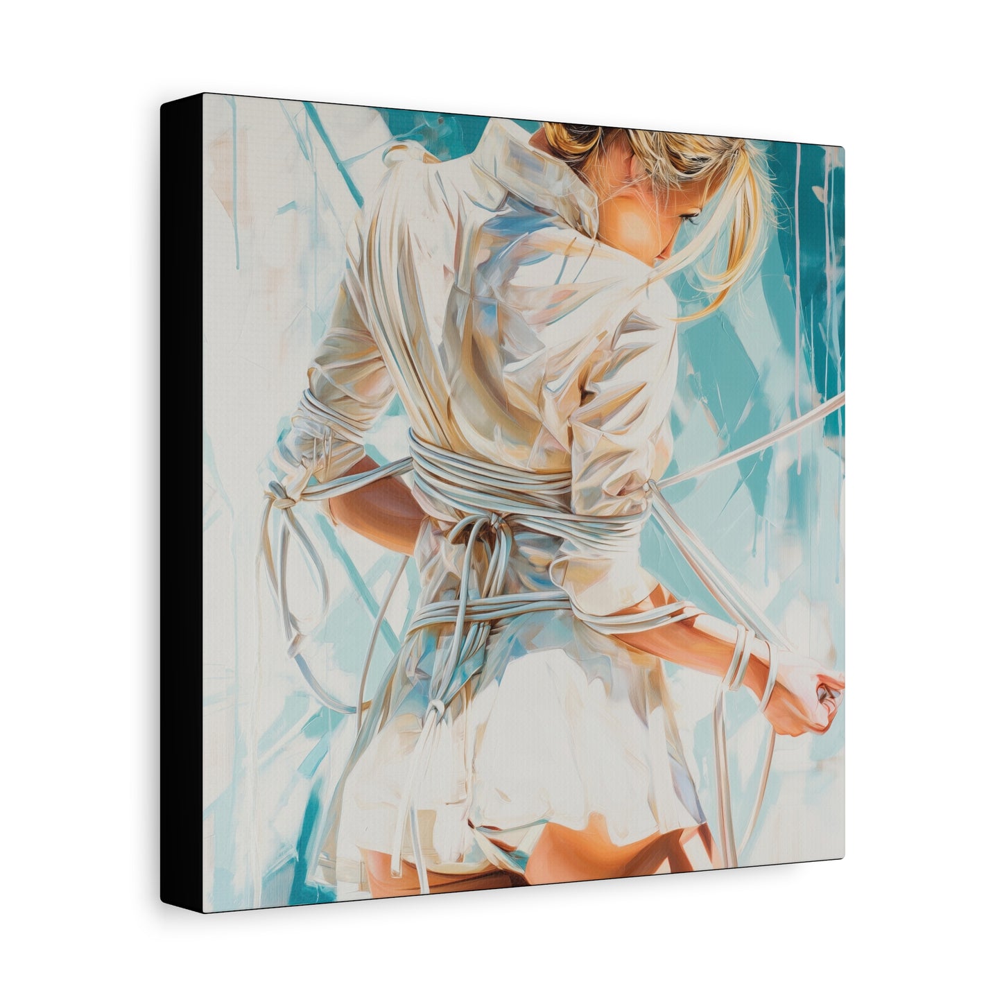 Gallery Wrapped Canvas, Ropes and Reverence Art Canvas, Erotic Shibari Art Canvas – Hannah's Sister