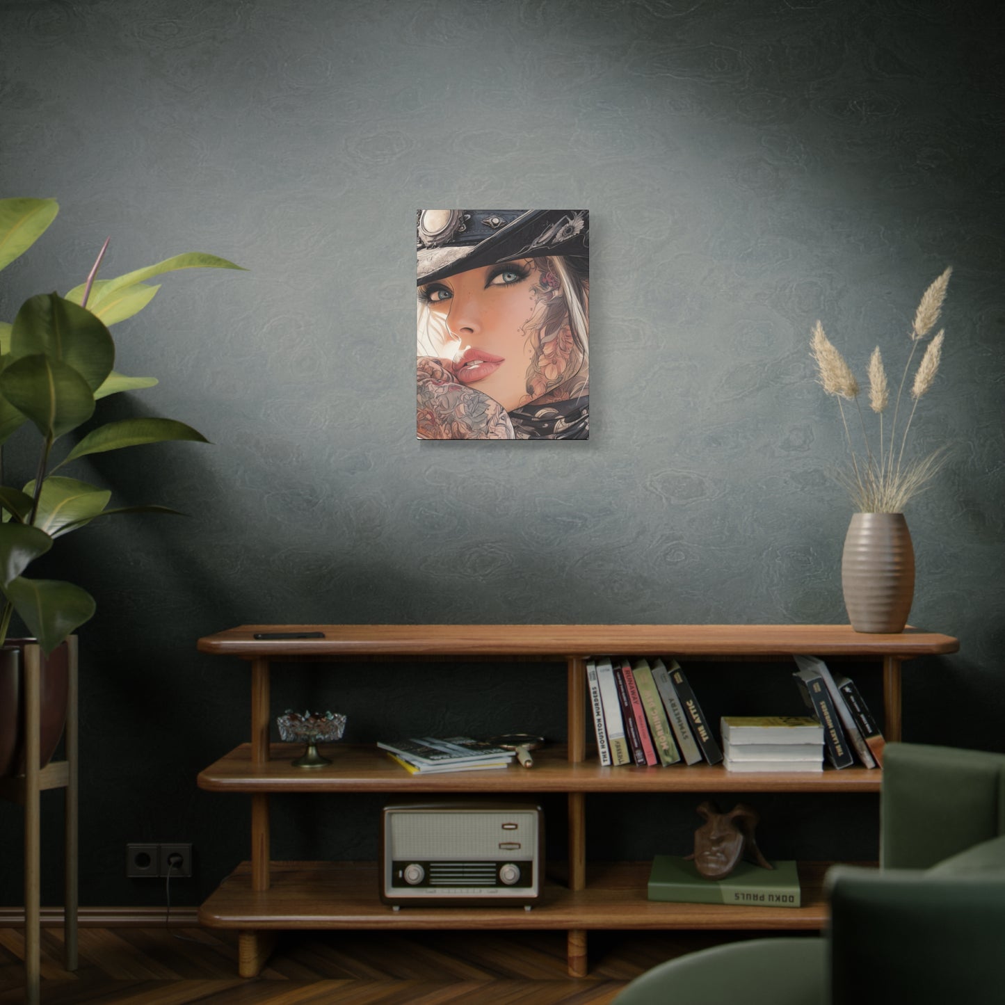 Gallery Wrapped Canvas, Wranglers and Wreckage Art Canvas, Erotic Pinup Art Canvas – Raine