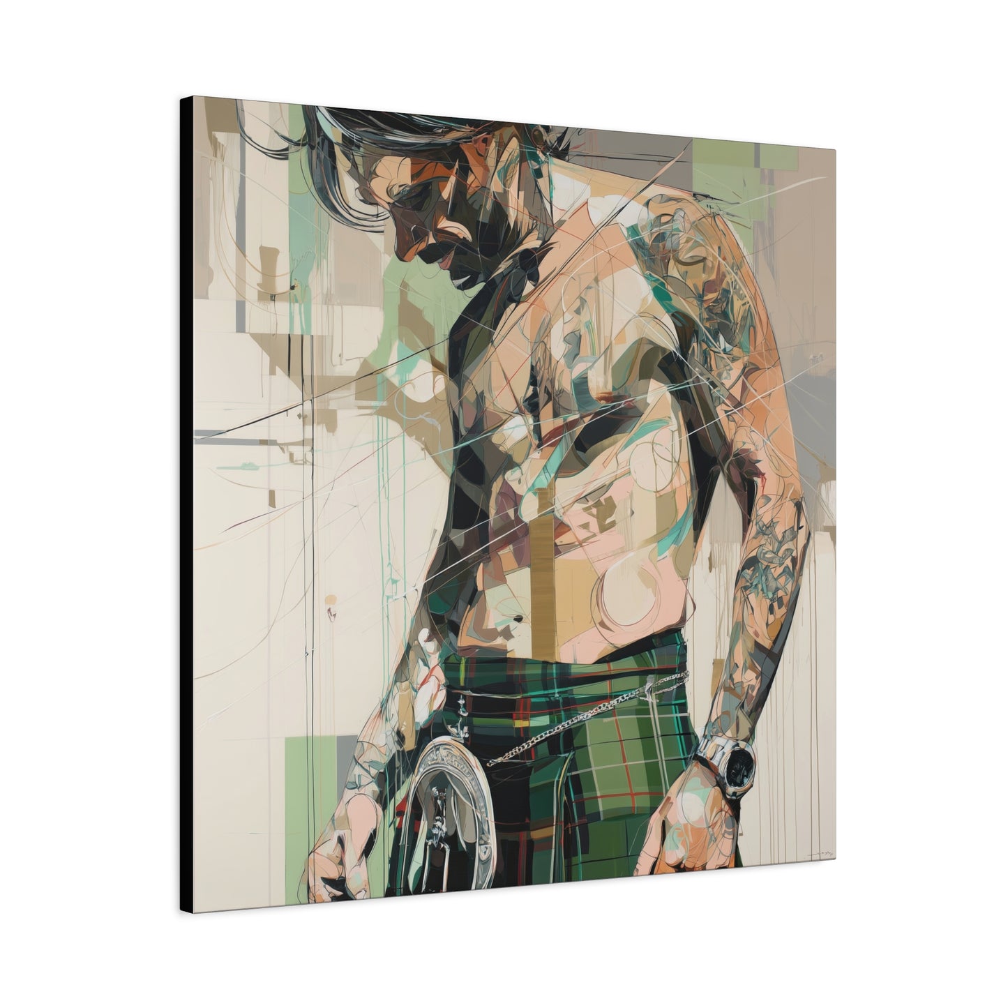 Gallery Wrapped Canvas, Kilts and Carnage Art Canvas, Erotic Pinup Art Canvas – Ewan