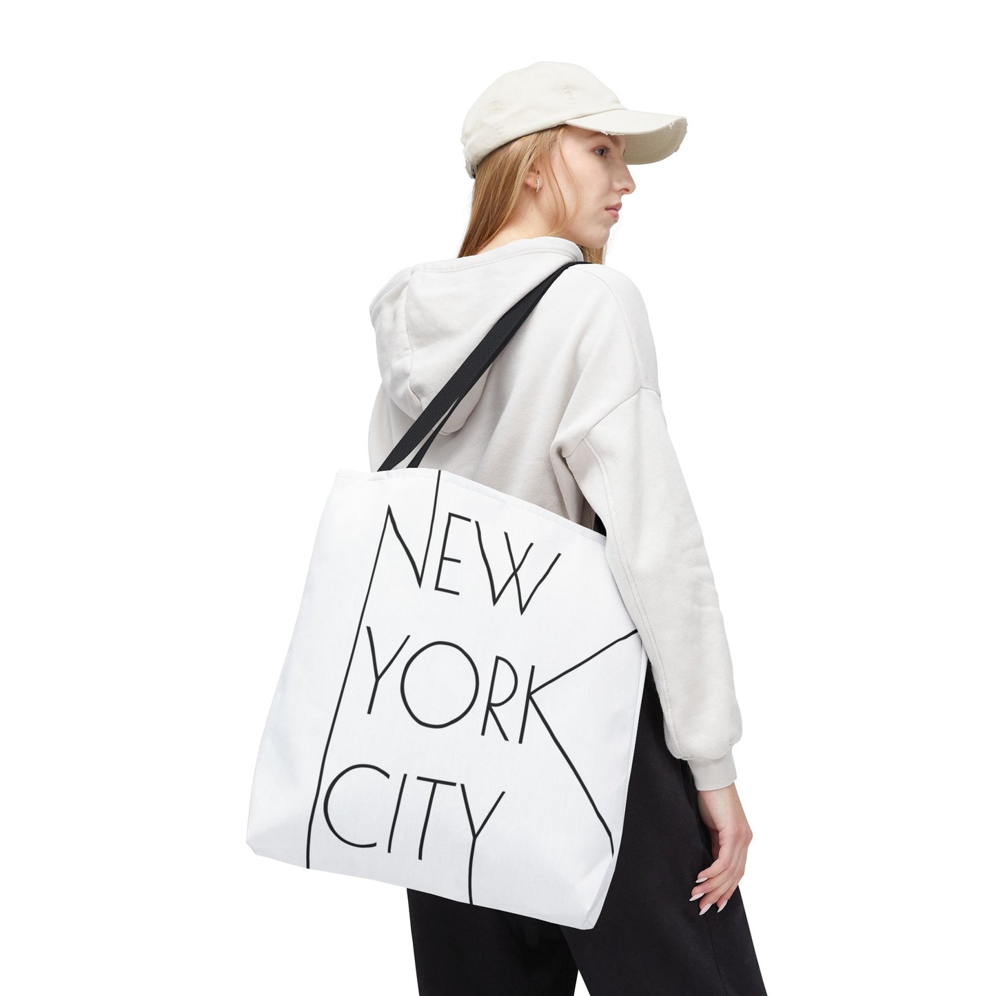 New York City Lines Tote Bag, Utility Tote - New York Tote - New York City Tote - Black and Whit