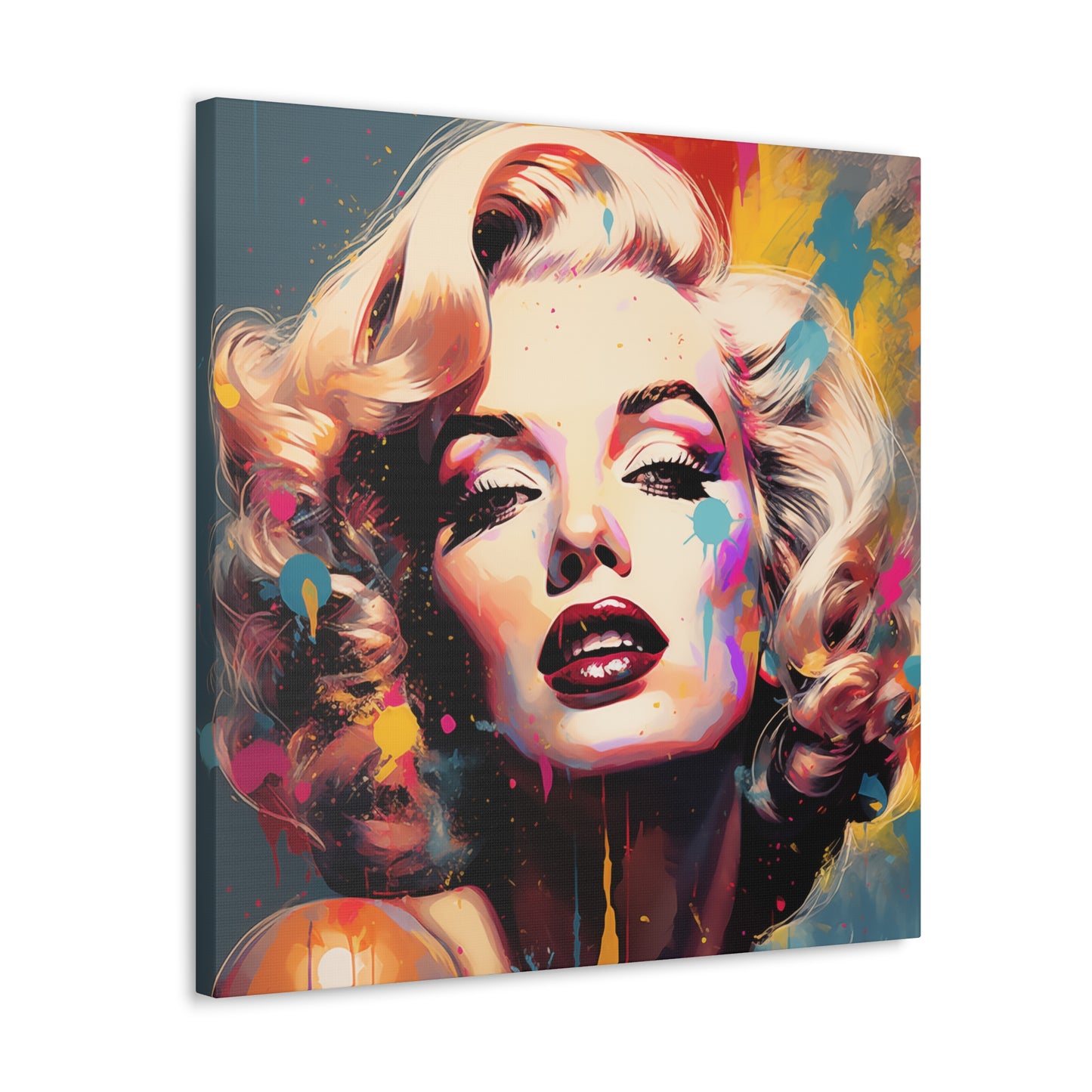 Canvas Wall Art, Gallery Wrapped Pop Art, Celebrity Wall Art – Marilyn Monroe - Abstract