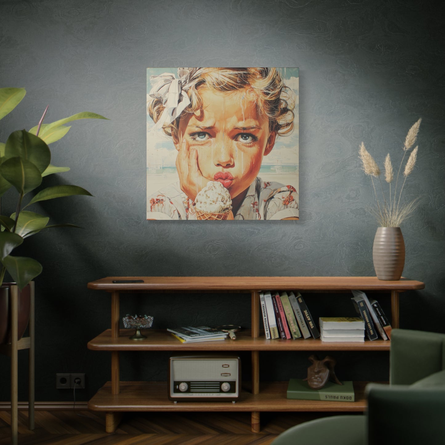 Gallery Wrapped Canvas, Sweet Summer Nostalgia, Sugar and Spice Art Canvas, Ice Cream Dreams Art – Faye