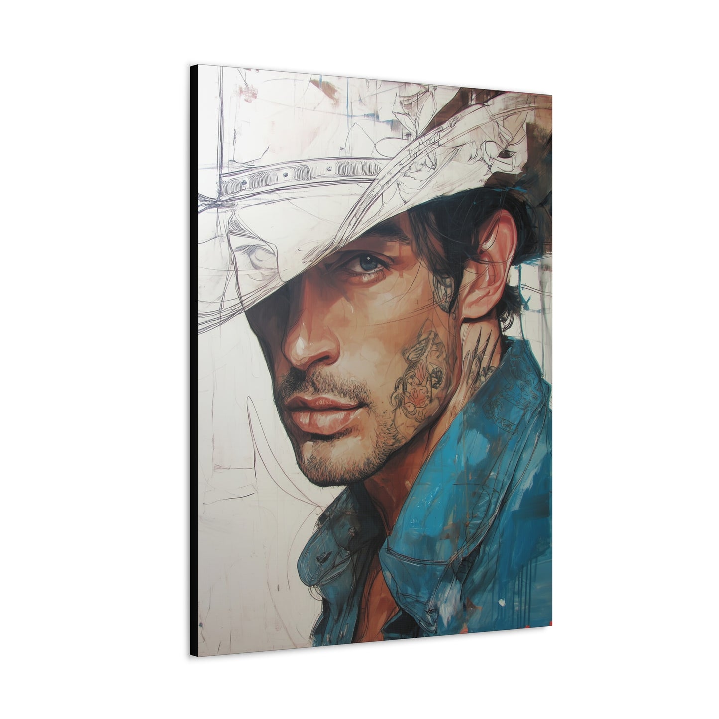 Gallery Wrapped Canvas, Wranglers and Wreckage Art Canvas, Erotic Pinup Art Canvas – Jack