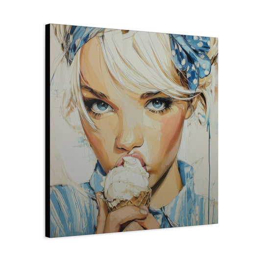 Gallery Wrapped Canvas, Sweet Summer Nostalgia, Sugar and Spice Art Canvas, Ice Cream Dreams Art – Cora