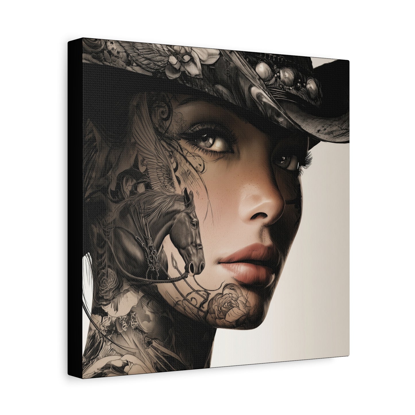 Gallery Wrapped Canvas, Wranglers and Wreckage Art Canvas, Erotic Pinup Art Canvas – Memphis