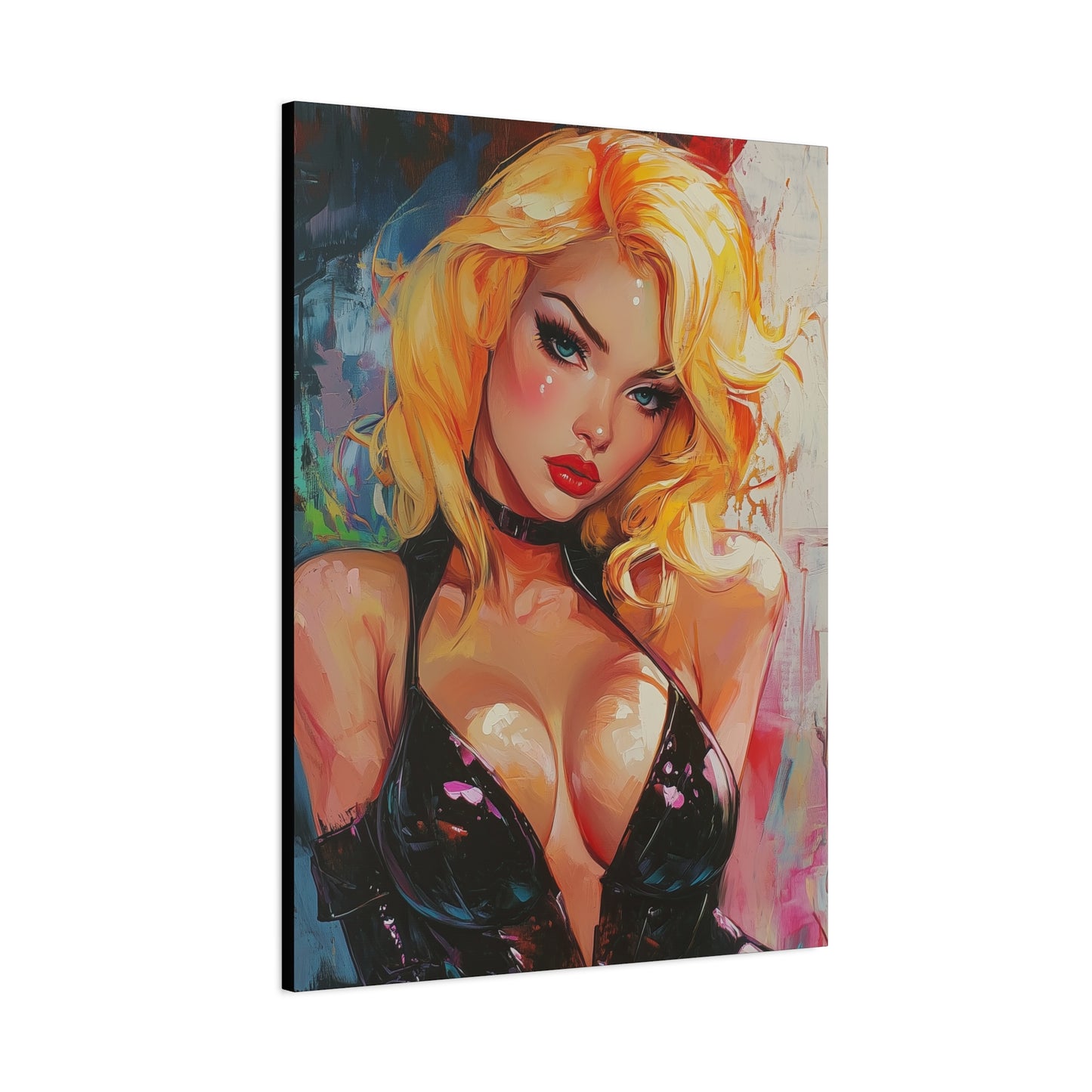 Gallery Wrapped Canvas, Guilt and Grit Adult Art Canvas, Erotic Pinup Art Canvas – Esme