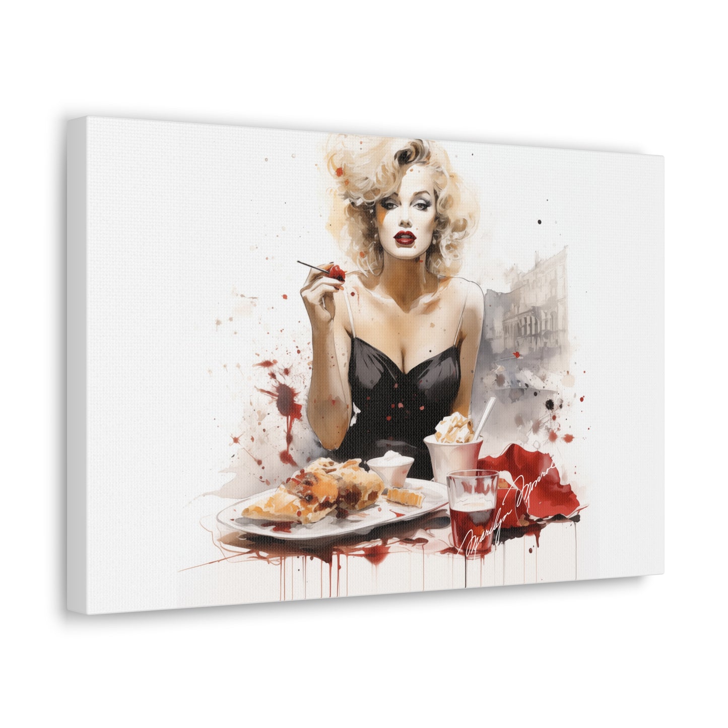 Canvas Wall Art, Gallery Wrapped Pop Art, Celebrity Wall Art – Marilyn Monroe - Cafe