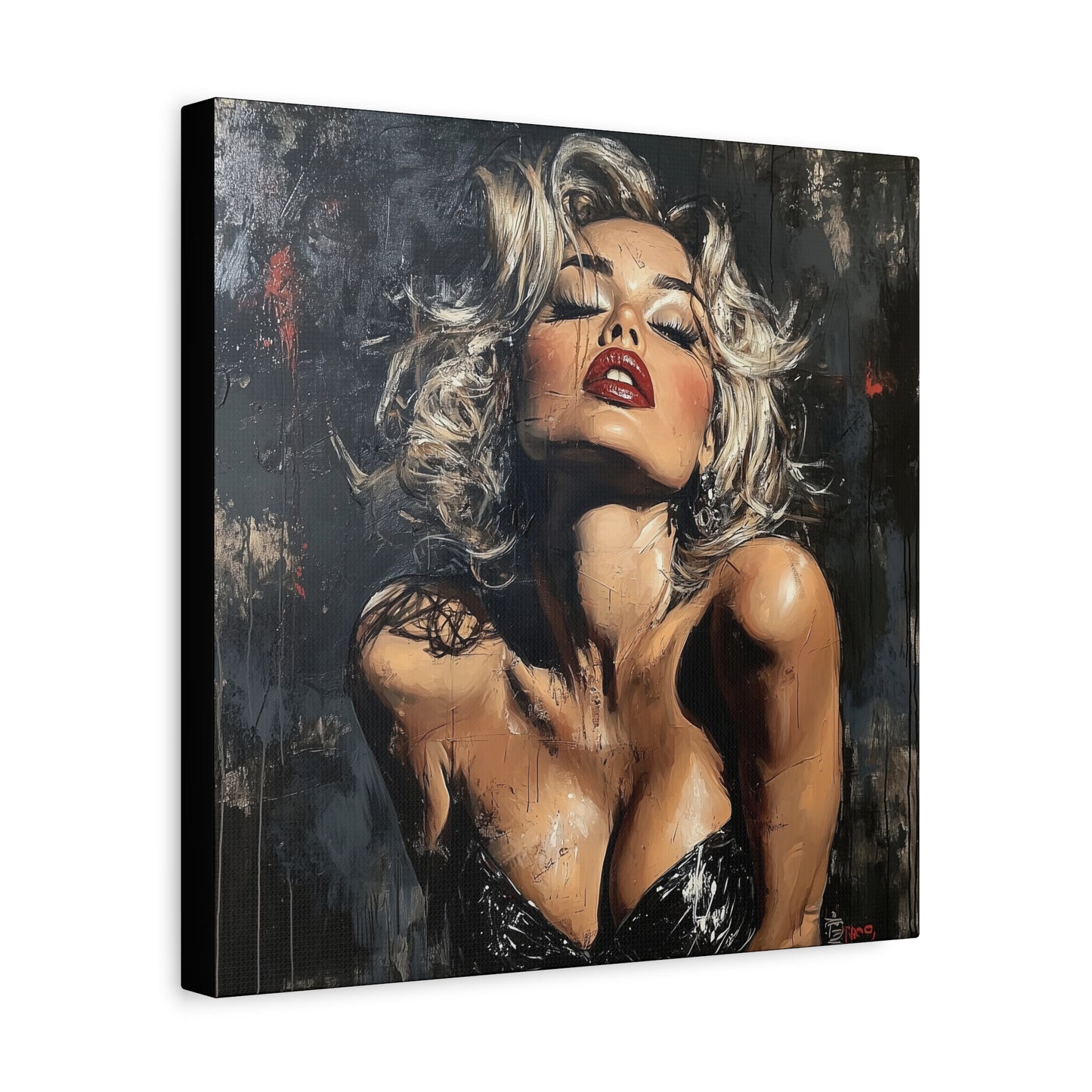 Gallery Wrapped Canvas, Guilt and Grit Adult Art Canvas, Erotic Pinup Art Canvas – Eloise