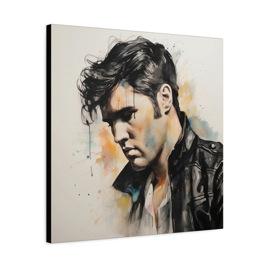 Gallery Wrapped Canvas, Celebrity Inspired, Pop Art Canvas – Elvis Also