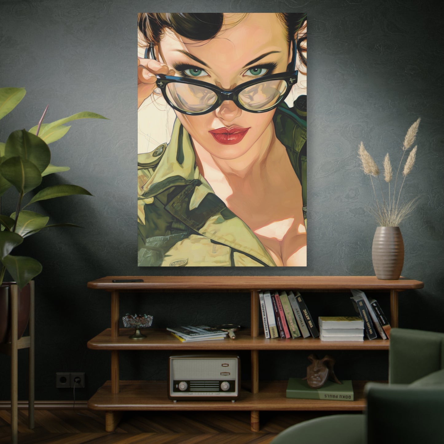 Gallery Wrapped Canvas, Liberty and Lace Art Canvas, Erotic Pinup Art Canvas – Tawney