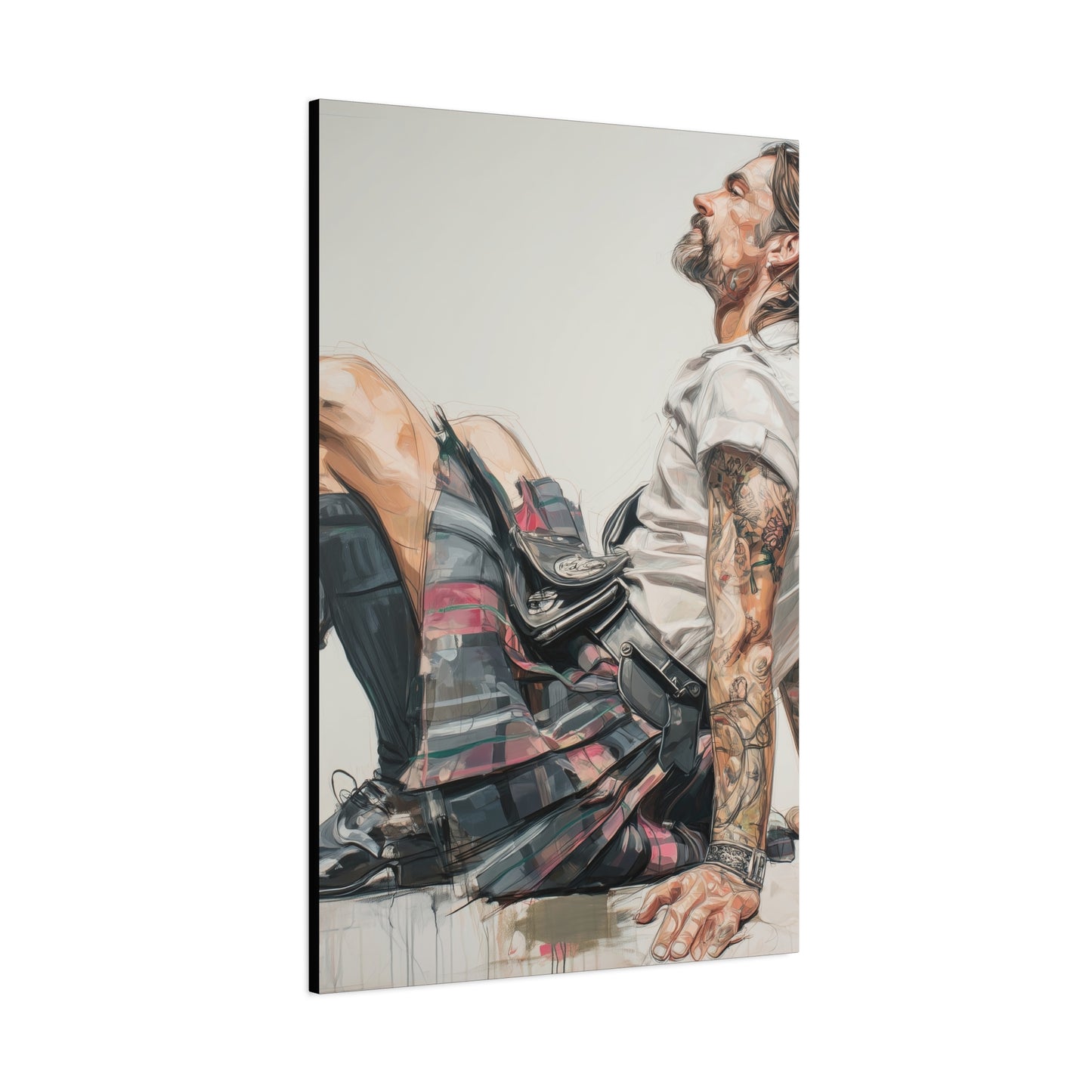 Gallery Wrapped Canvas, Kilts and Carnage Art Canvas, Erotic Pinup Art Canvas – Alastair