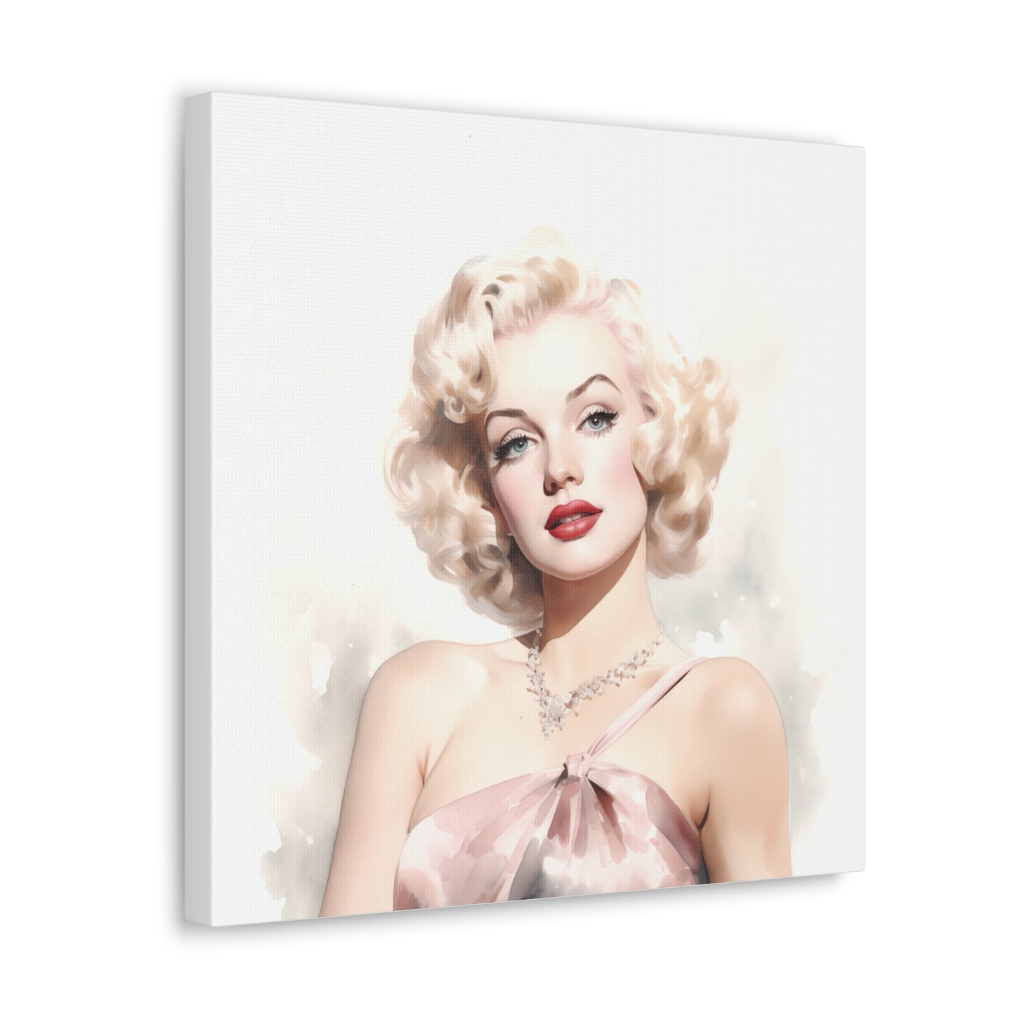 Canvas Wall Art, Gallery Wrapped Pop Art, Celebrity Wall Art – Marilyn Monroe - Pink