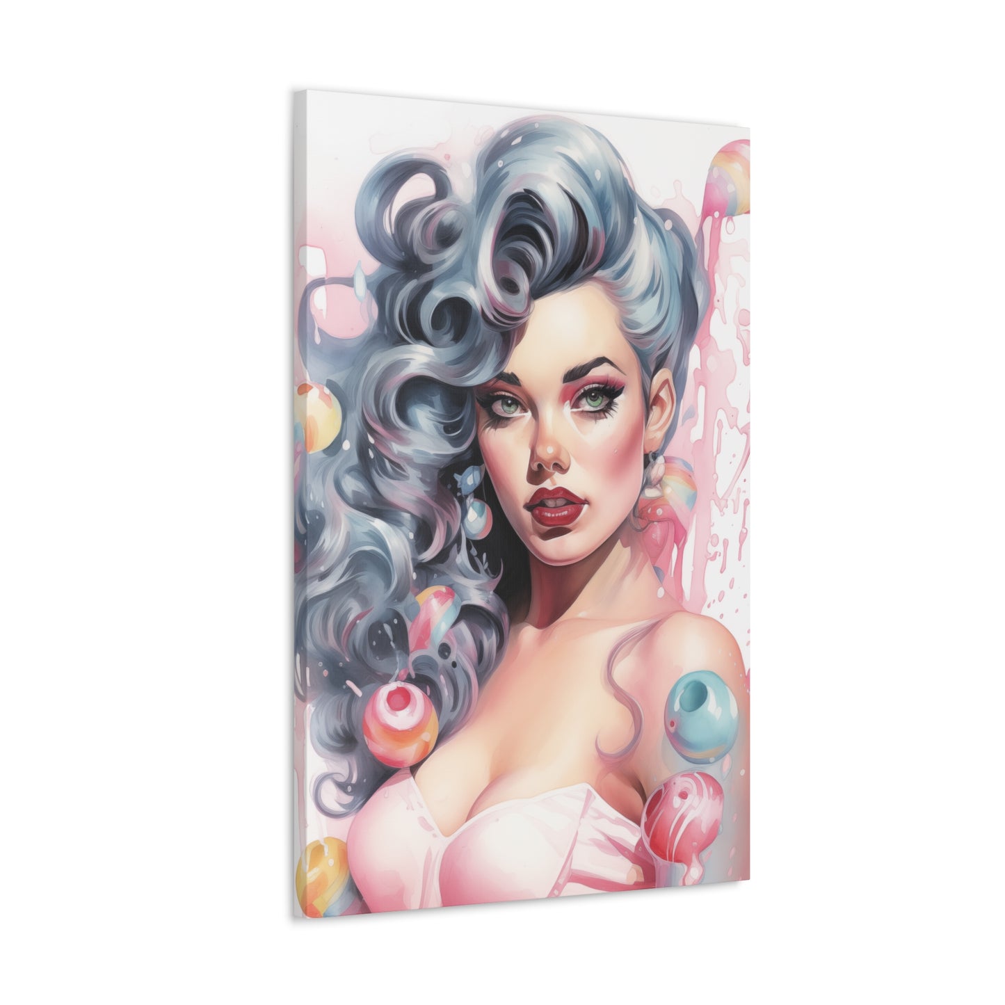 Canvas Wall Art, Gallery Wrapped Pop Art, Femme Doll Wall Art – Lux