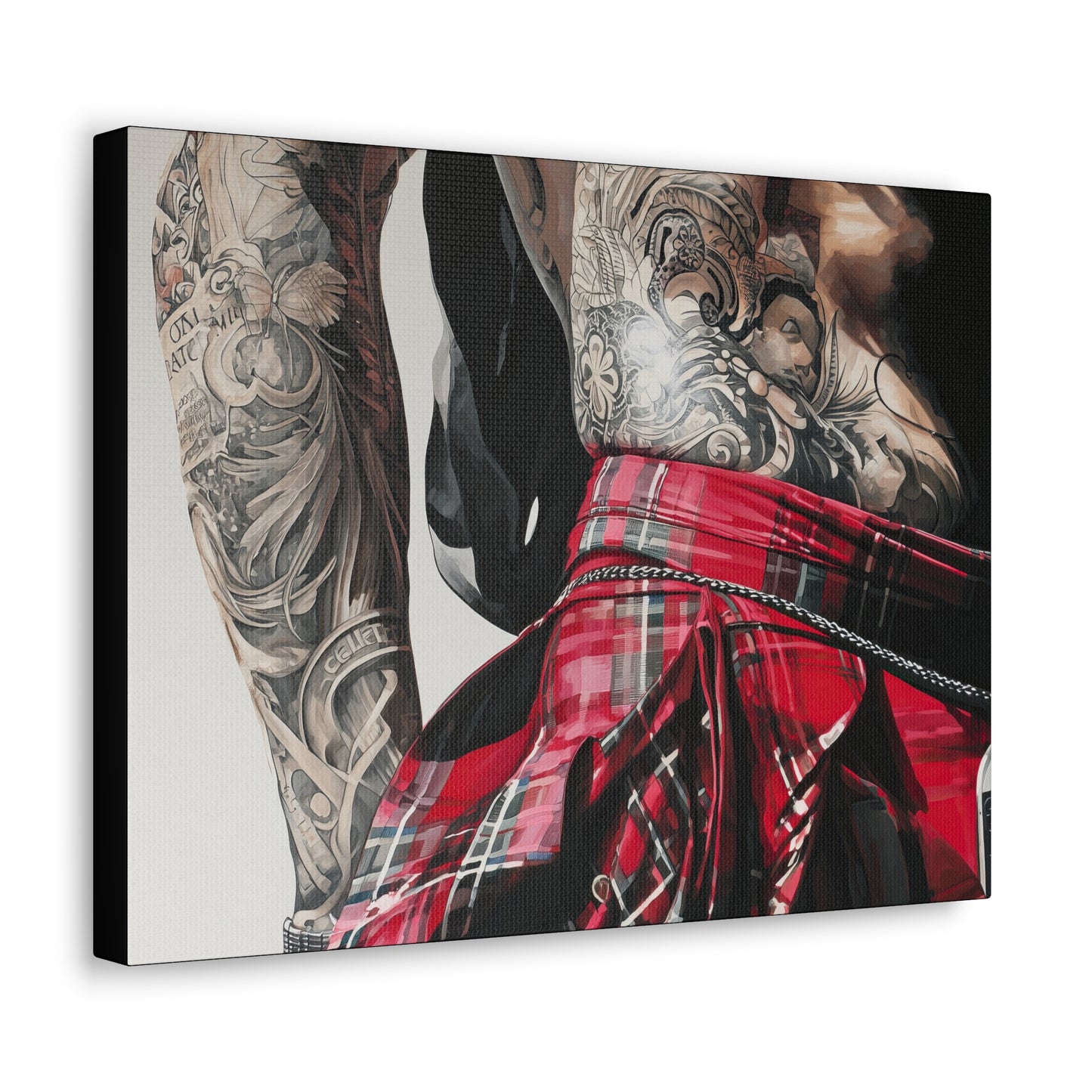Gallery Wrapped Canvas, Kilts and Carnage Art Canvas, Erotic Pinup Art Canvas – Alexander