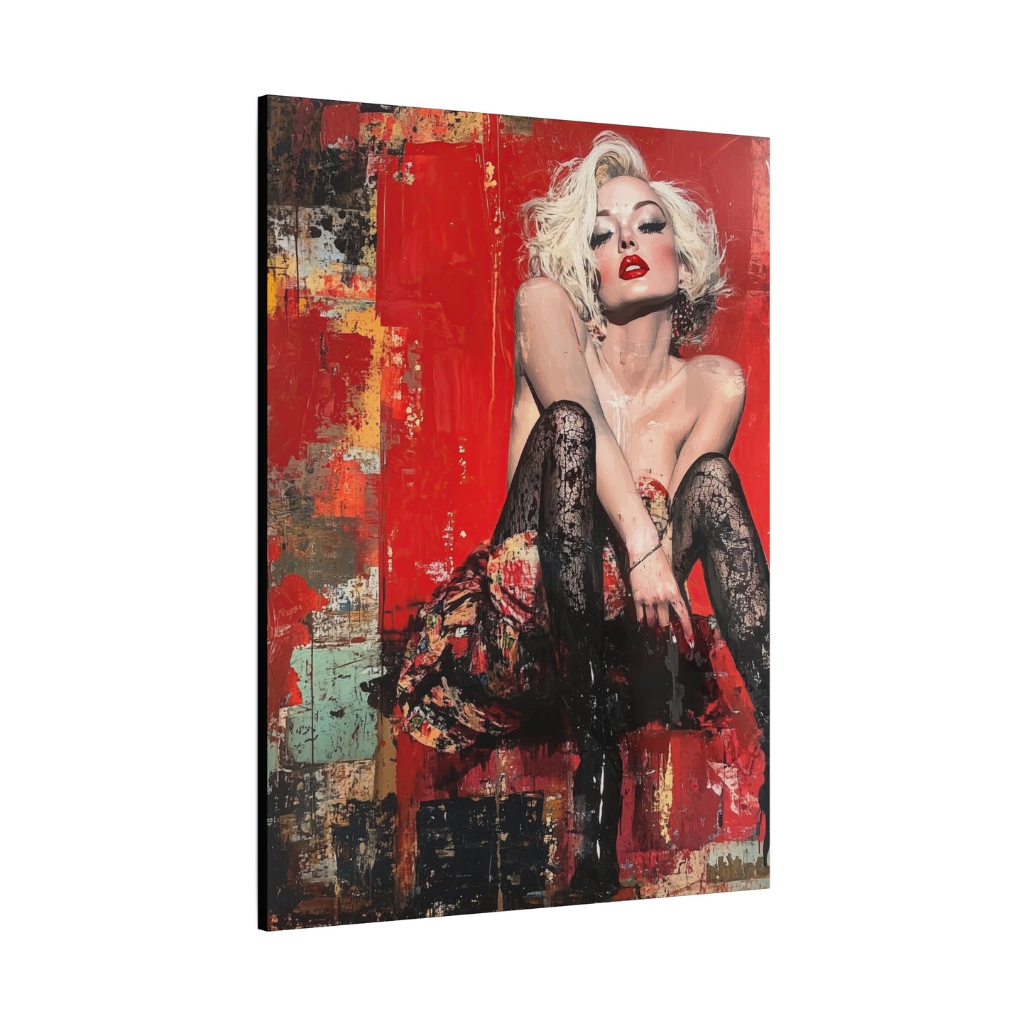 Gallery Wrapped Canvas, Guilt and Grit Adult Art Canvas, Erotic Pinup Art Canvas – Sable