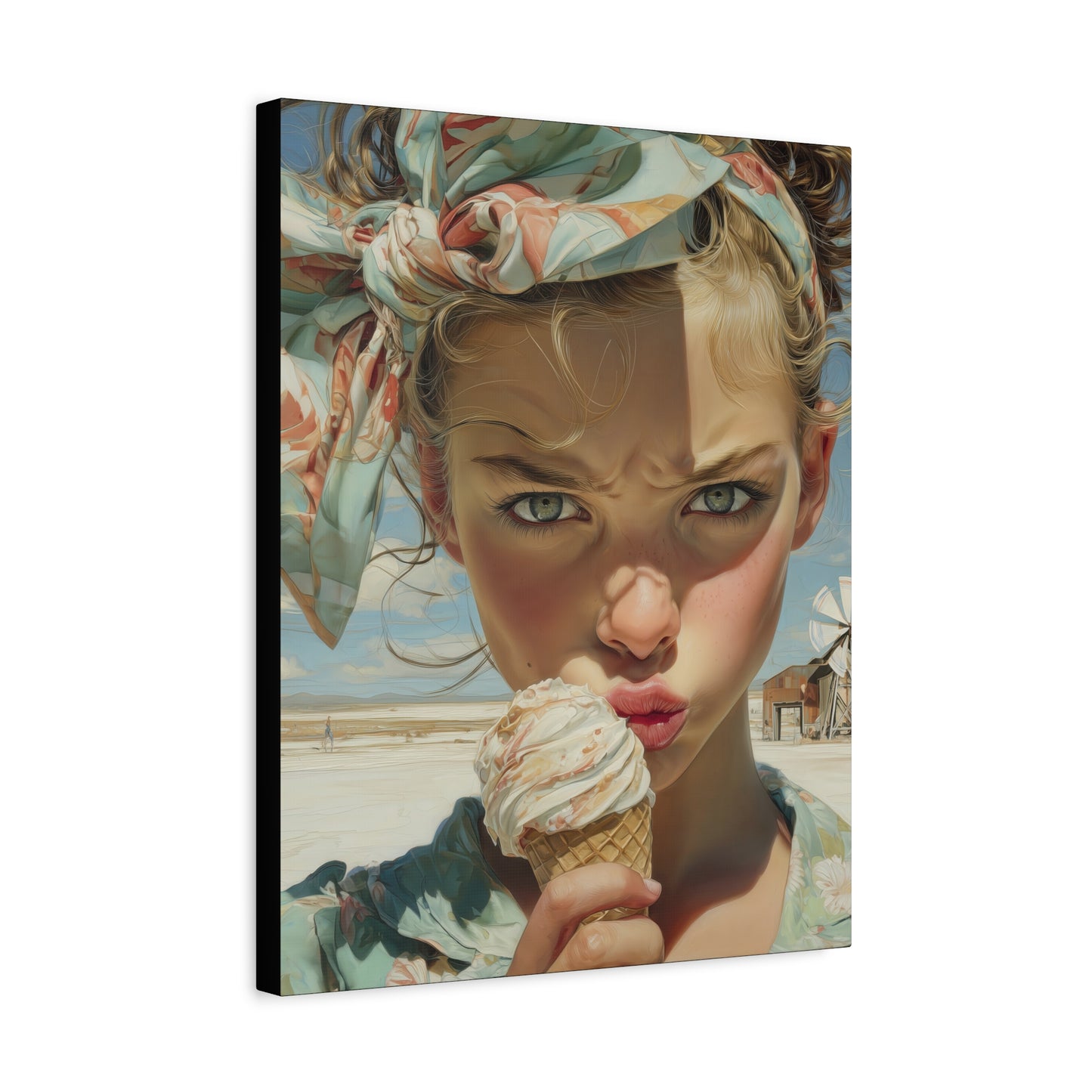 Gallery Wrapped Canvas, Sweet Summer Nostalgia, Sugar and Spice Art Canvas, Ice Cream Dreams Art – Millie