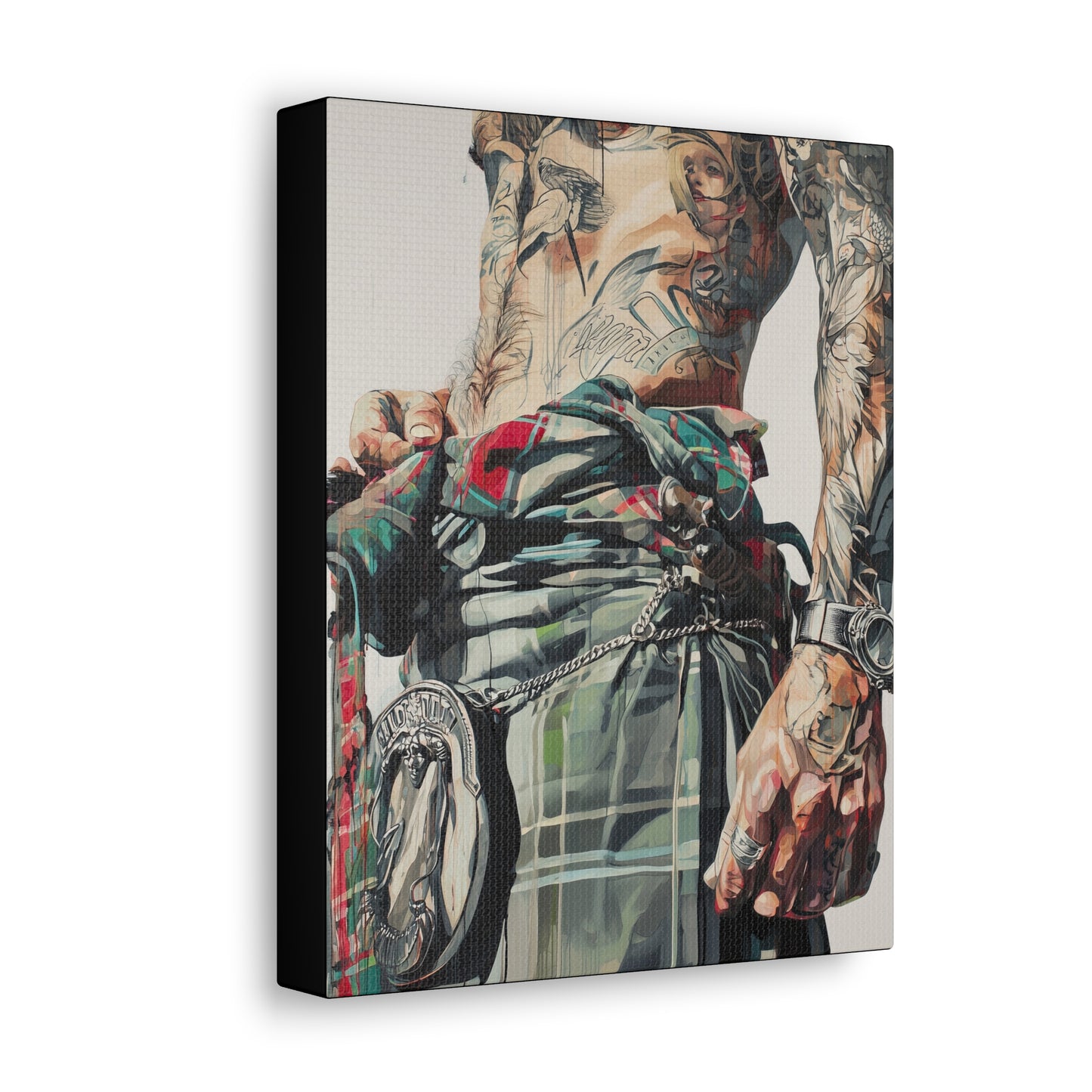 Gallery Wrapped Canvas, Kilts and Carnage Art Canvas, Erotic Pinup Art Canvas – Rory