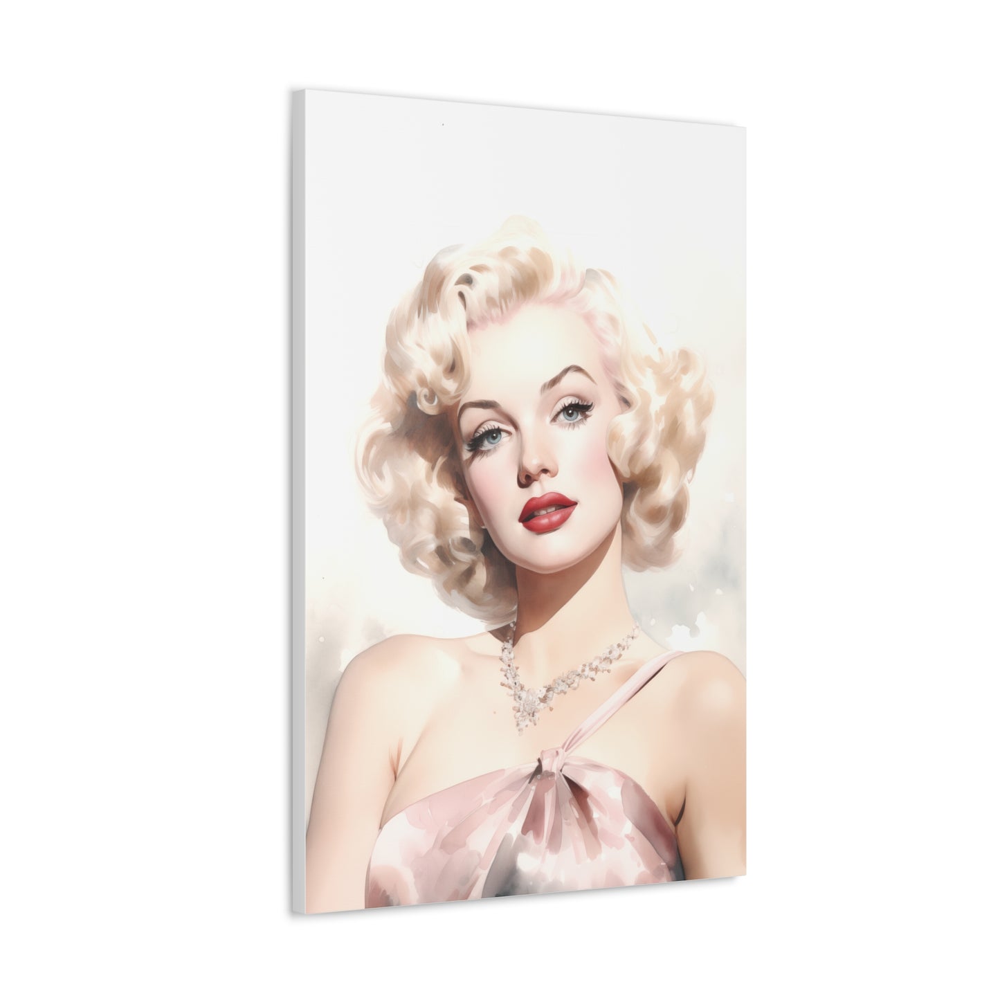 Canvas Wall Art, Gallery Wrapped Pop Art, Celebrity Wall Art – Marilyn Monroe - Pink