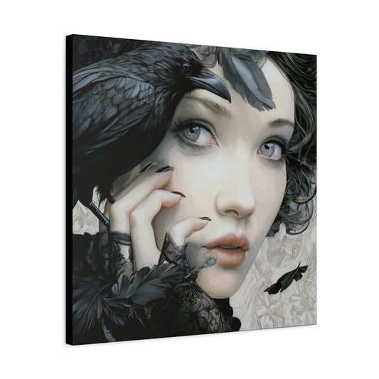 Gallery Wrapped Canvas, Myth and Bones Gothic Art Canvas, Dark Muse Canvas - Odessa