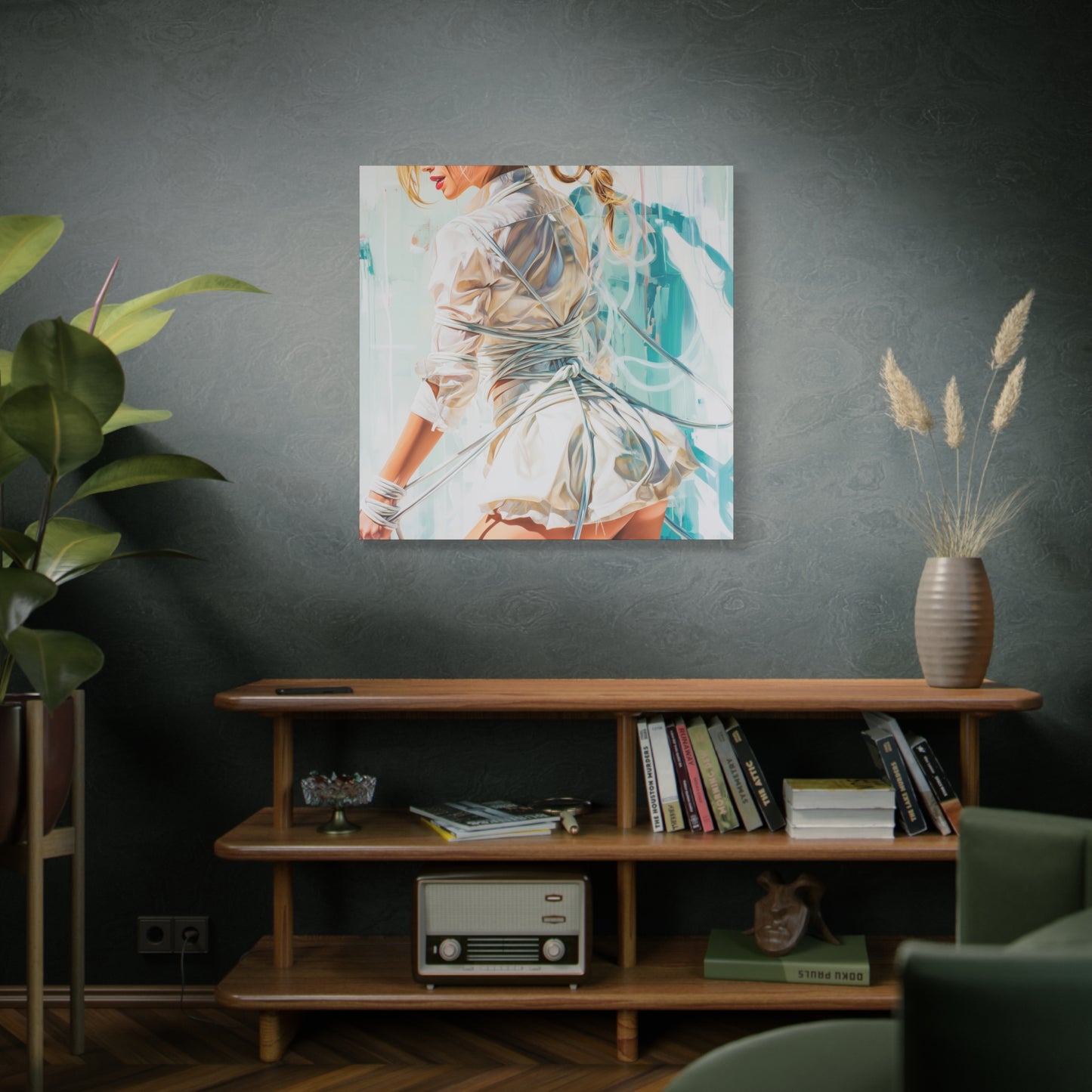 Gallery Wrapped Canvas, Ropes and Reverence Art Canvas, Erotic Shibari Art Canvas – Hannah