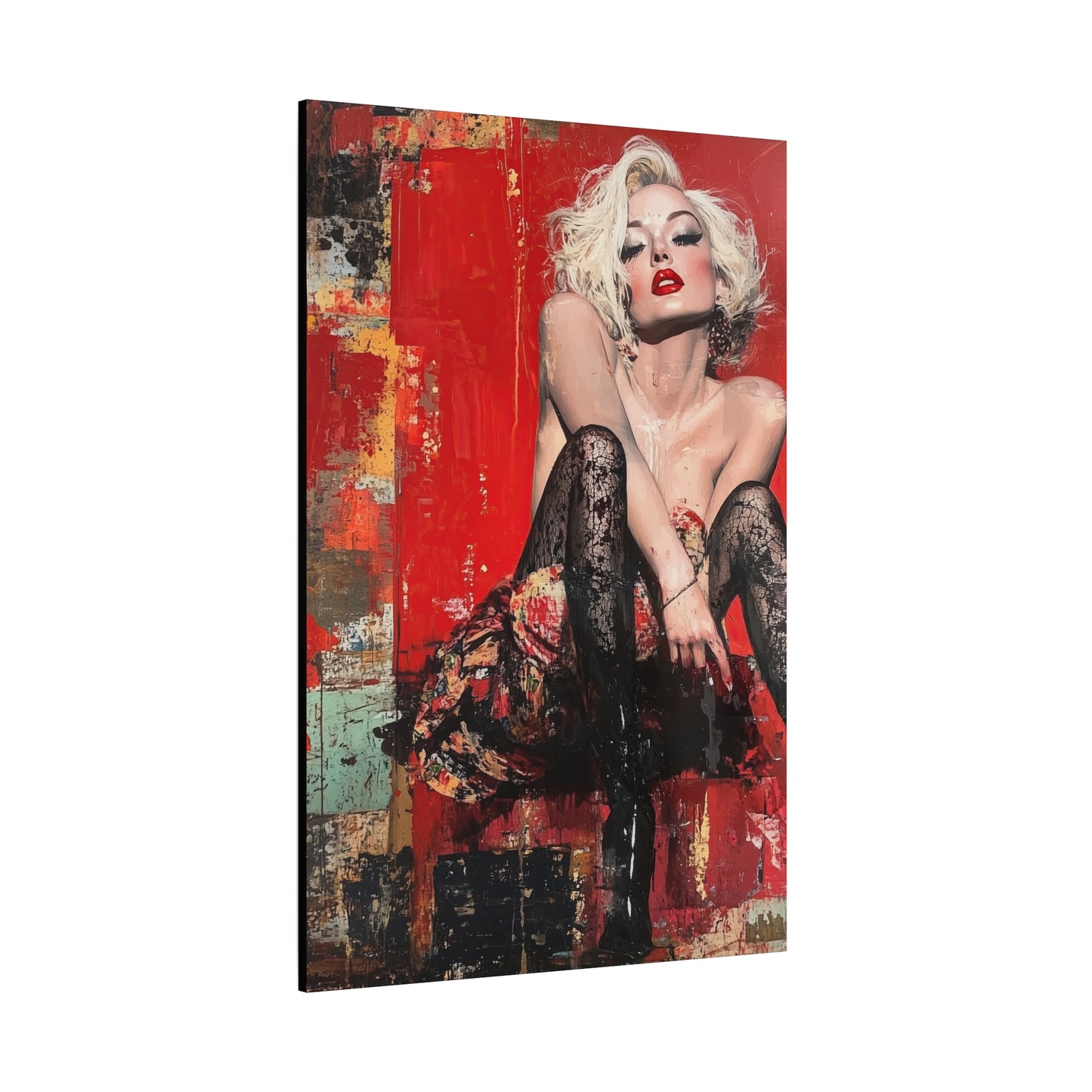 Gallery Wrapped Canvas, Guilt and Grit Adult Art Canvas, Erotic Pinup Art Canvas – Sable