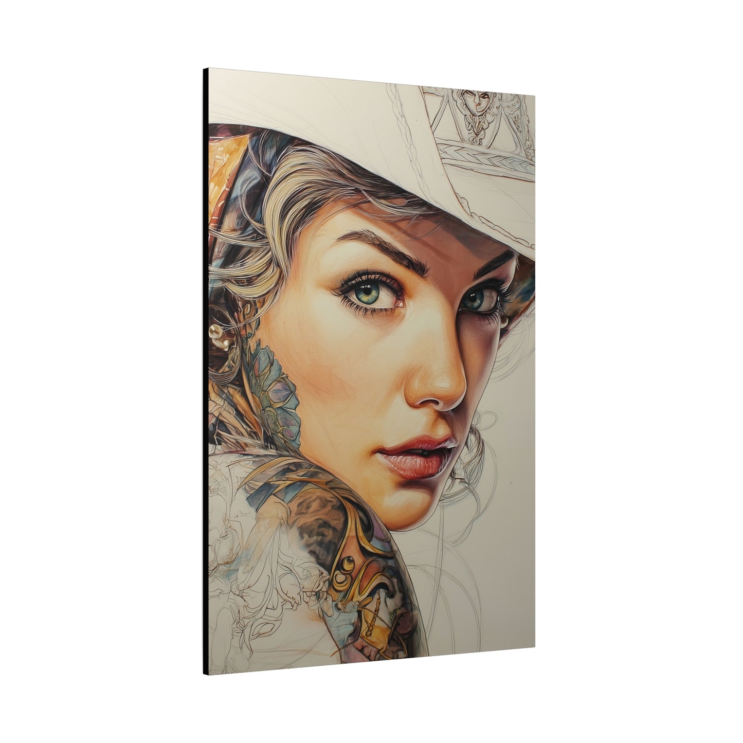 Gallery Wrapped Canvas, Wranglers and Wreckage Art Canvas, Erotic Pinup Art Canvas – Shiloh