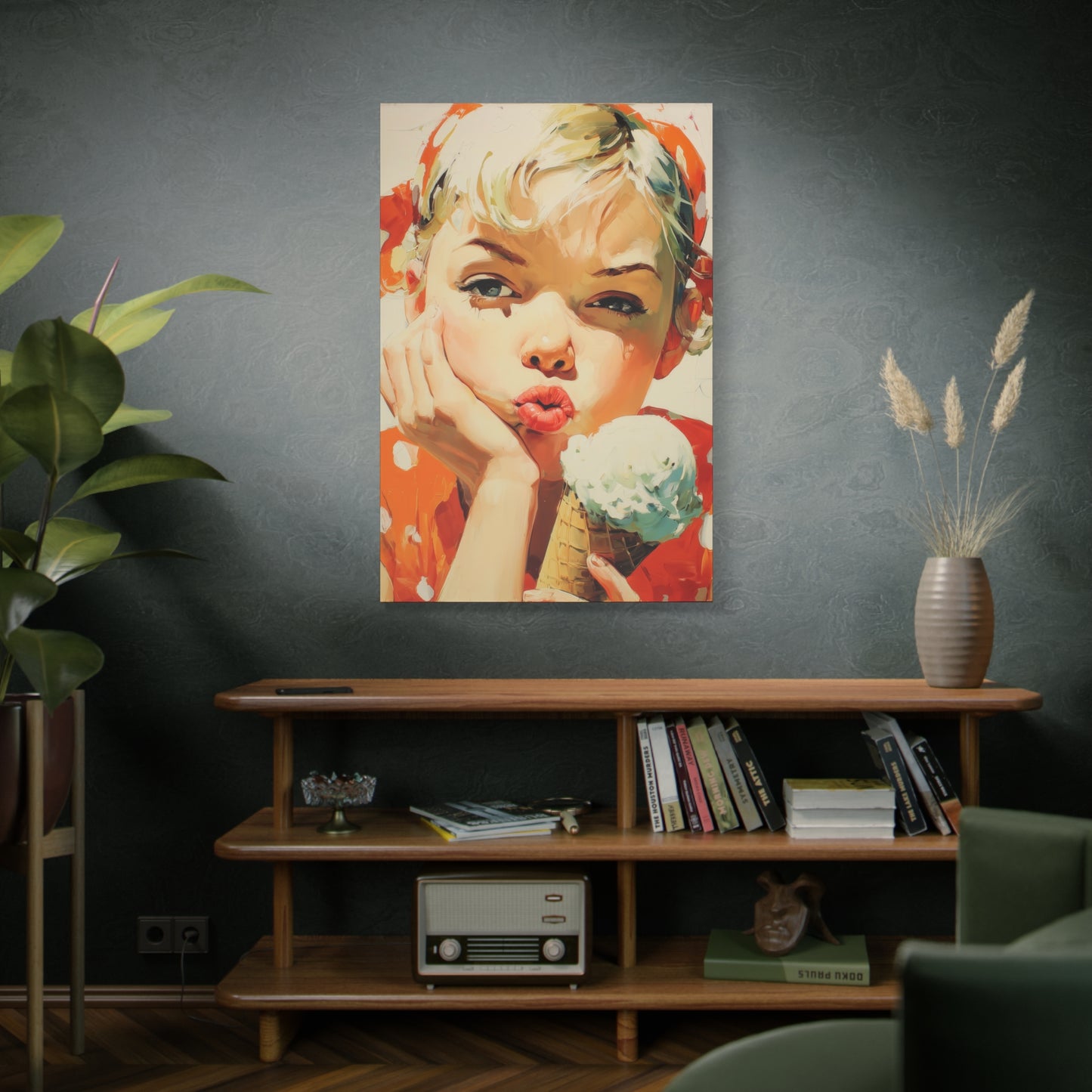 Gallery Wrapped Canvas, Sweet Summer Nostalgia, Sugar and Spice Art Canvas, Ice Cream Dreams Art – June