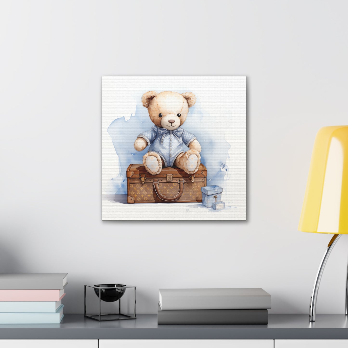 Canvas Gallery Wrap - LV Bear Wall Art - Blu