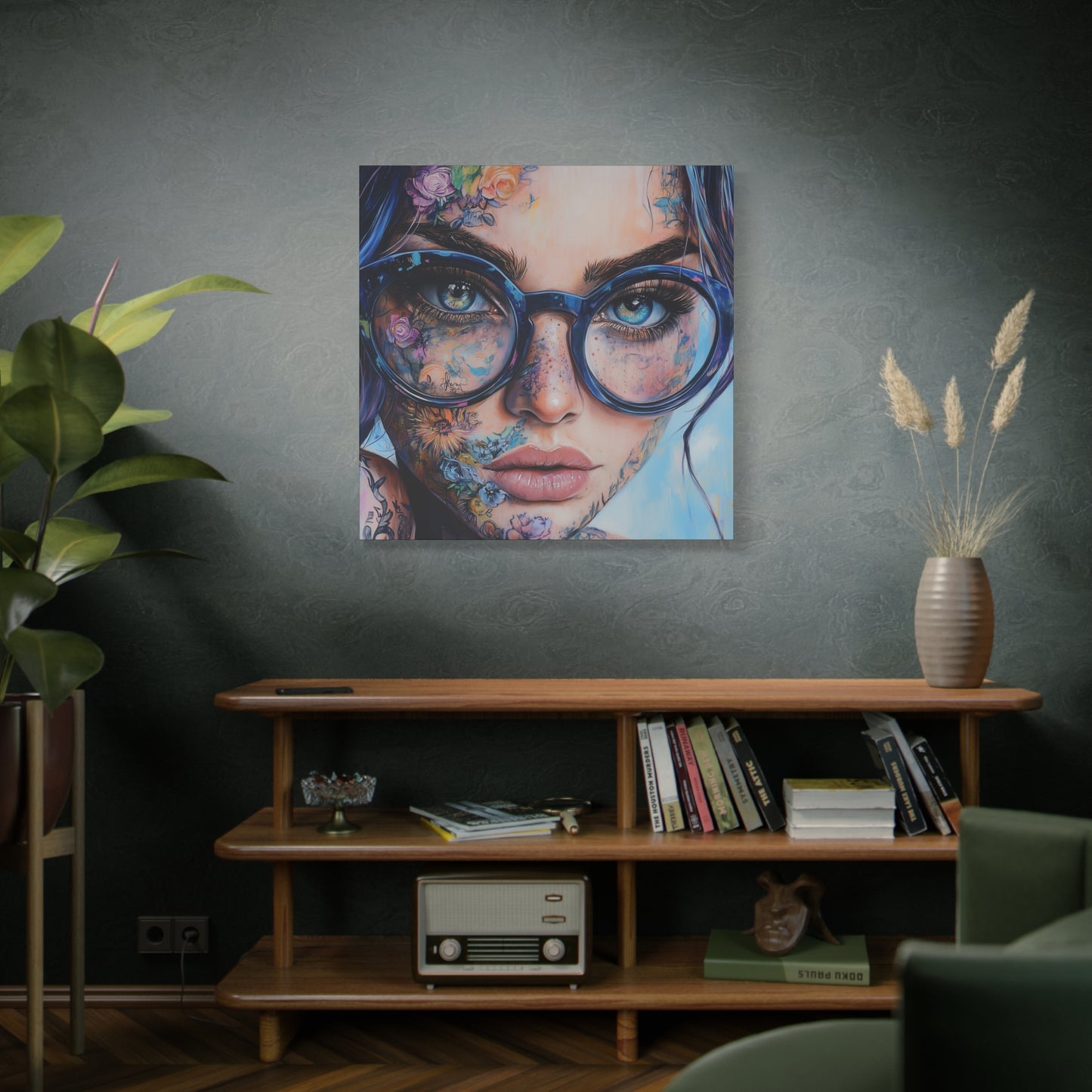 Canvas Gallery Wrap, Ladies in Lenses Wall Art, Abstract Femme Girl Art - Sara