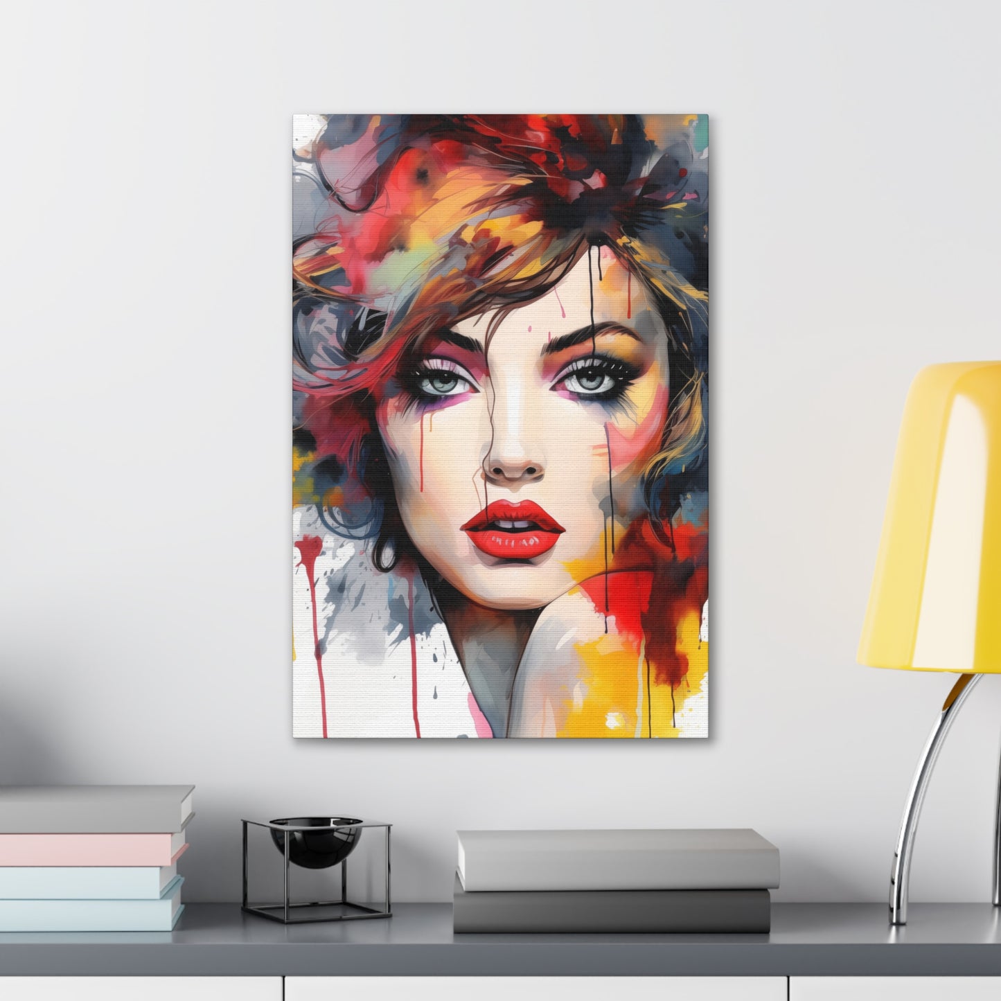 Canvas Wall Art, Gallery Wrapped Pop Art, Femme Doll Wall Art – Alessia