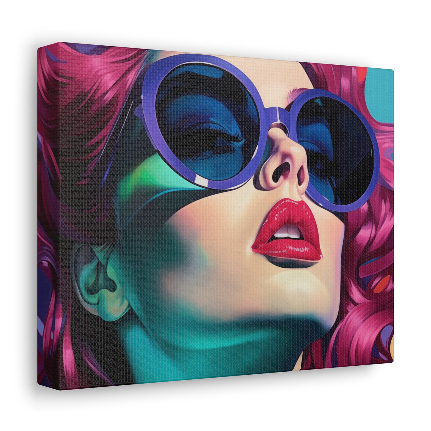 Canvas Gallery Wrapped High-Fashion Wall Art, Stylish Decor, Retro Femme Doll Pop Art – Electra