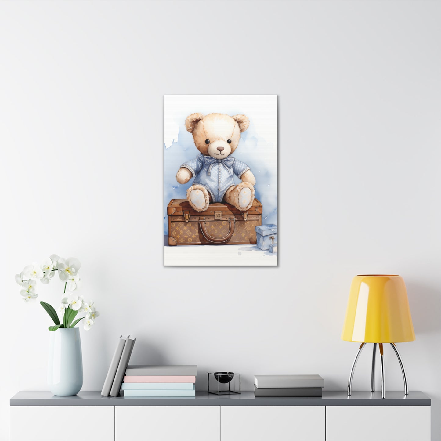 Canvas Gallery Wrap - LV Bear Wall Art - Blu