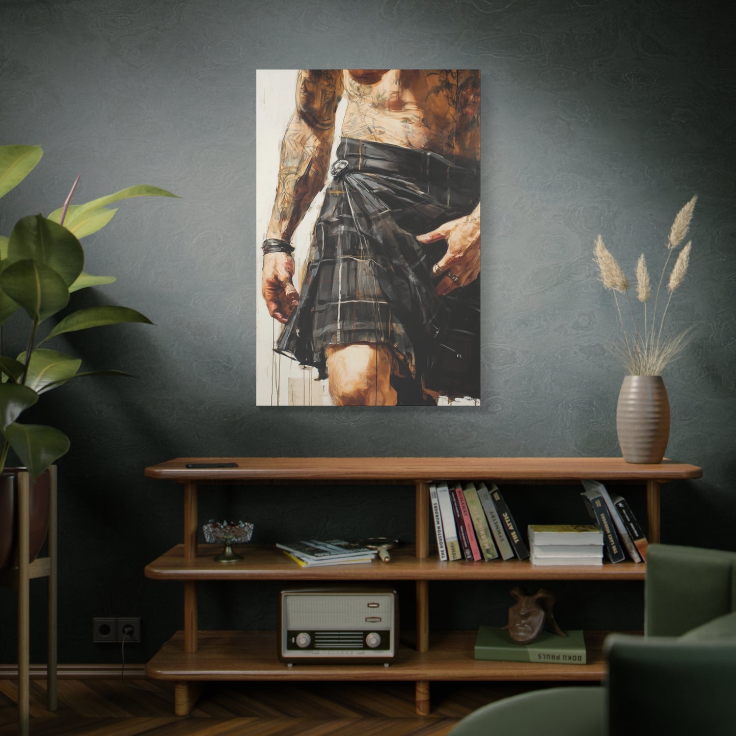 Gallery Wrapped Canvas, Kilts and Carnage Art Canvas, Erotic Pinup Art Canvas – Brodie