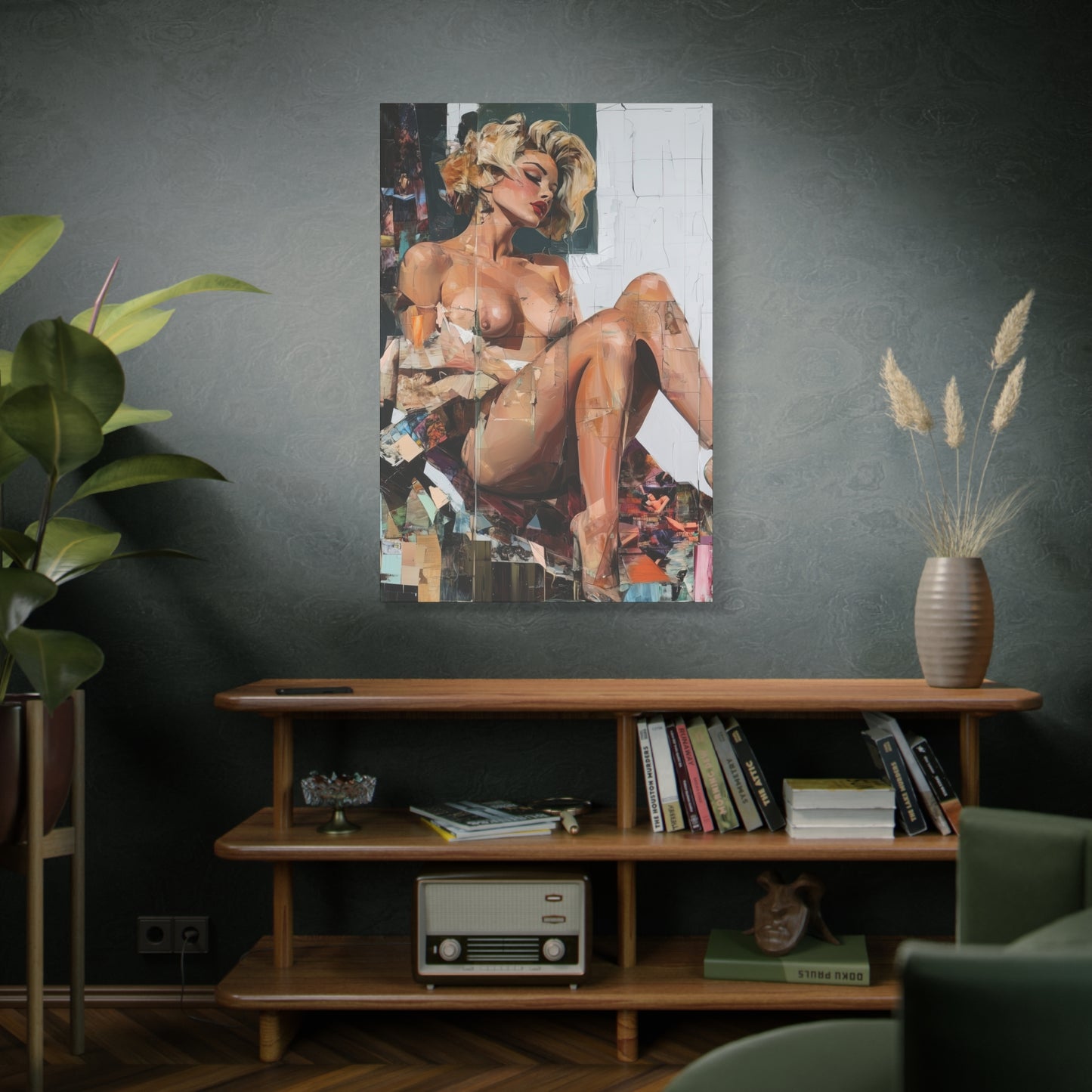 Gallery Wrapped Canvas, Guilt and Grit Adult Art Canvas, Erotic Pinup Art Canvas – Margo