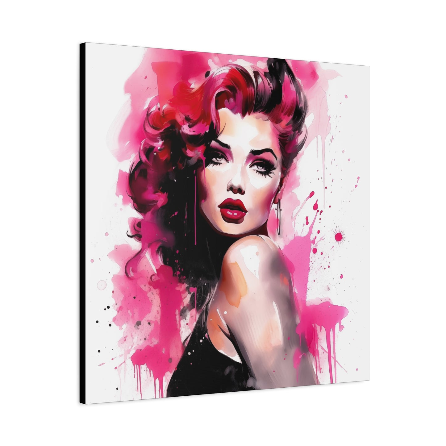 Gallery Wrapped Canvas, Tattooed Beauty, Femme Doll Pop Art Canvas – Thalia