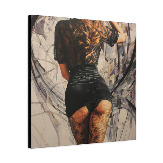 Gallery Wrapped Canvas, Tongue and Cheek Art Canvas, Naughty Girl Art Canvas – Morgan